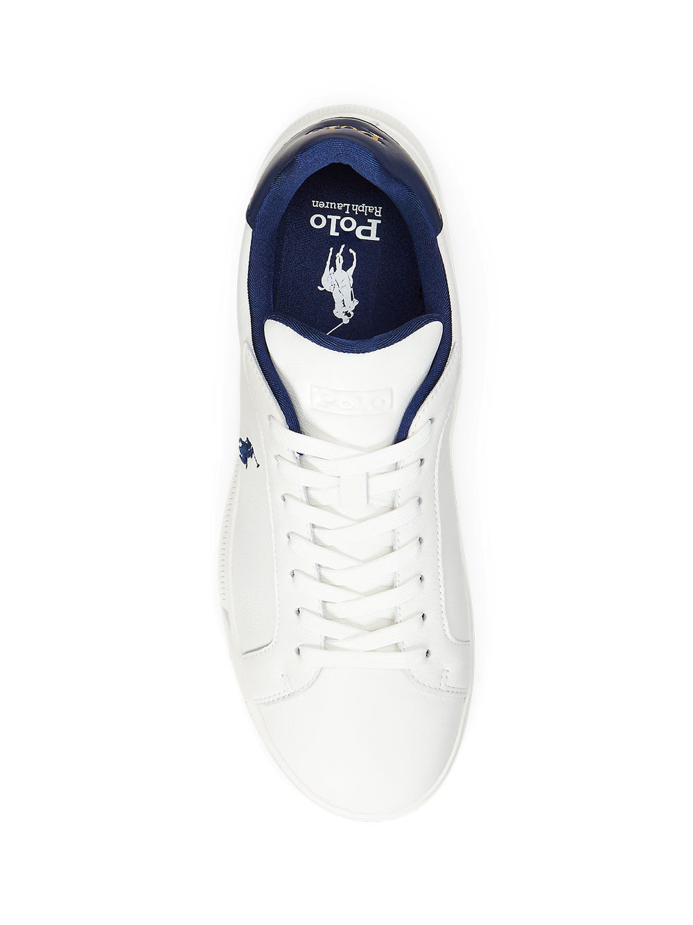 Sneakers Ralph Lauren Low Top Lace da Uomo - Bianco