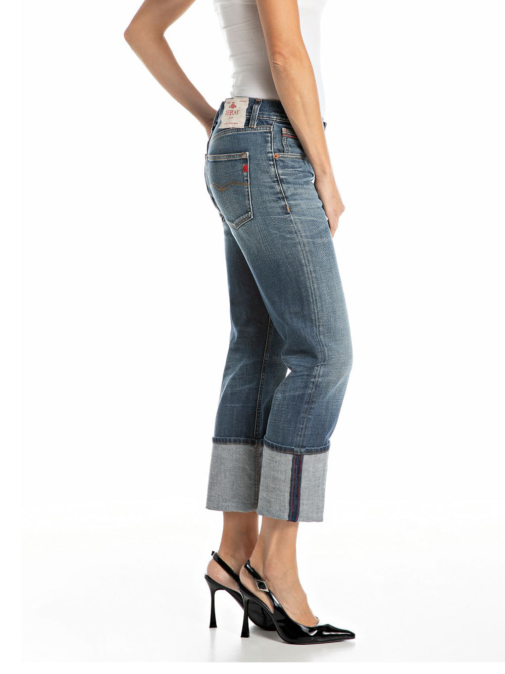 Jeans Straight Replay da Donna - Denim