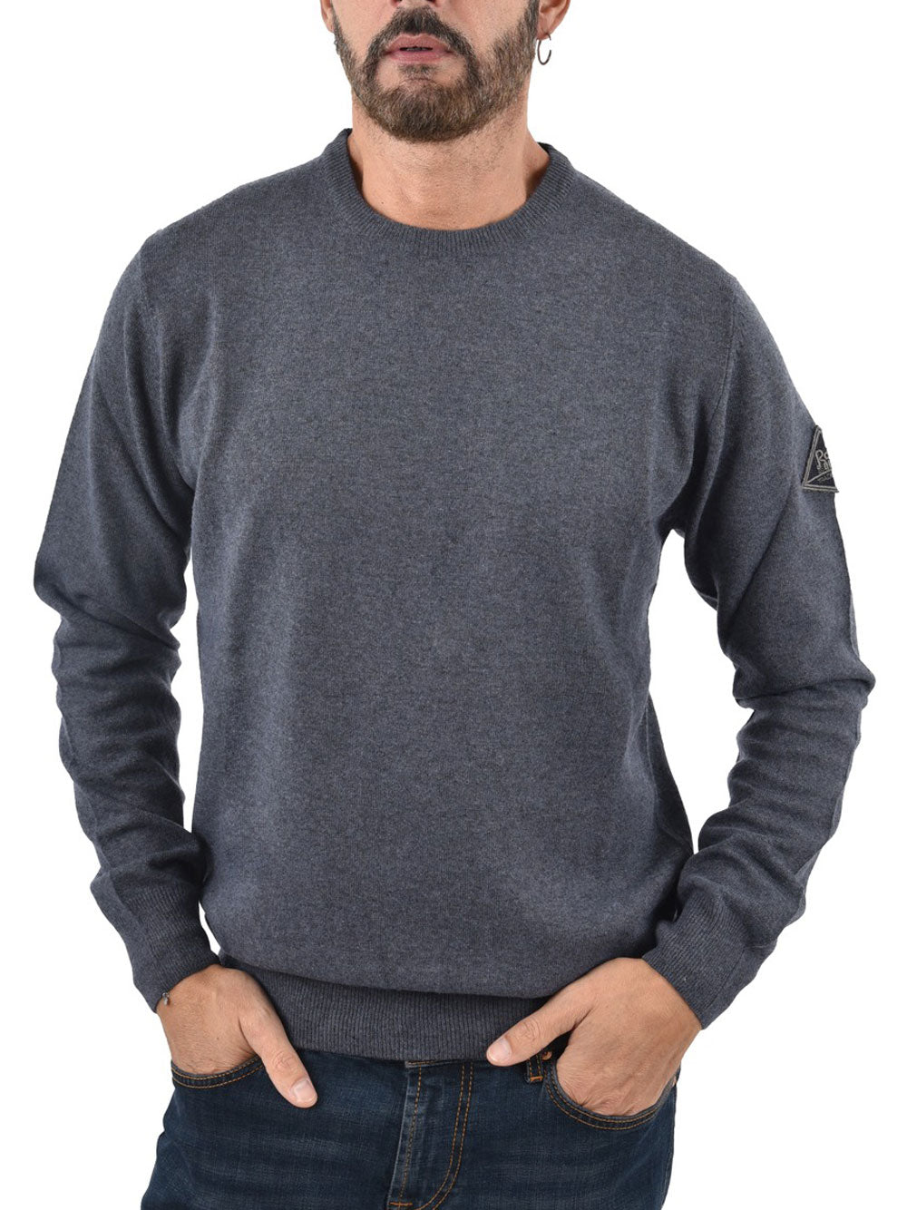 Pullover Roy Rogers Crew Neck da Uomo - Grigio