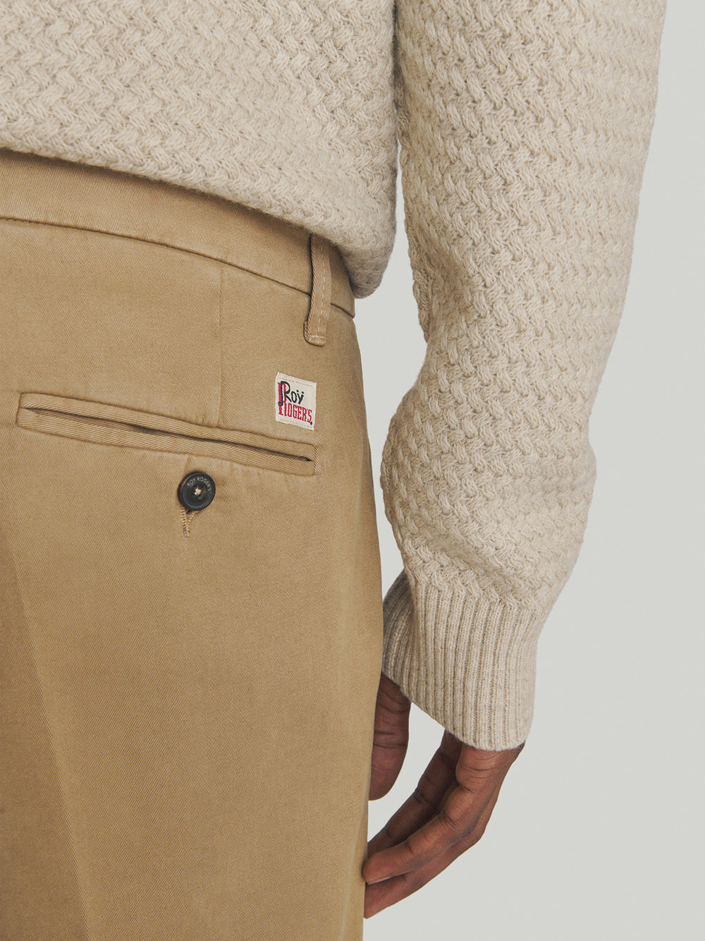 Pantalone Chino Roy Rogers Conduit da Uomo - Beige