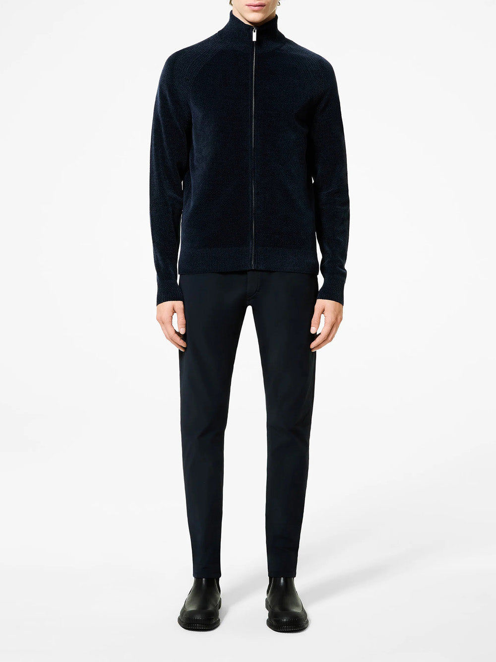 Felpa Zip Rrd Velvet da Uomo - Blu