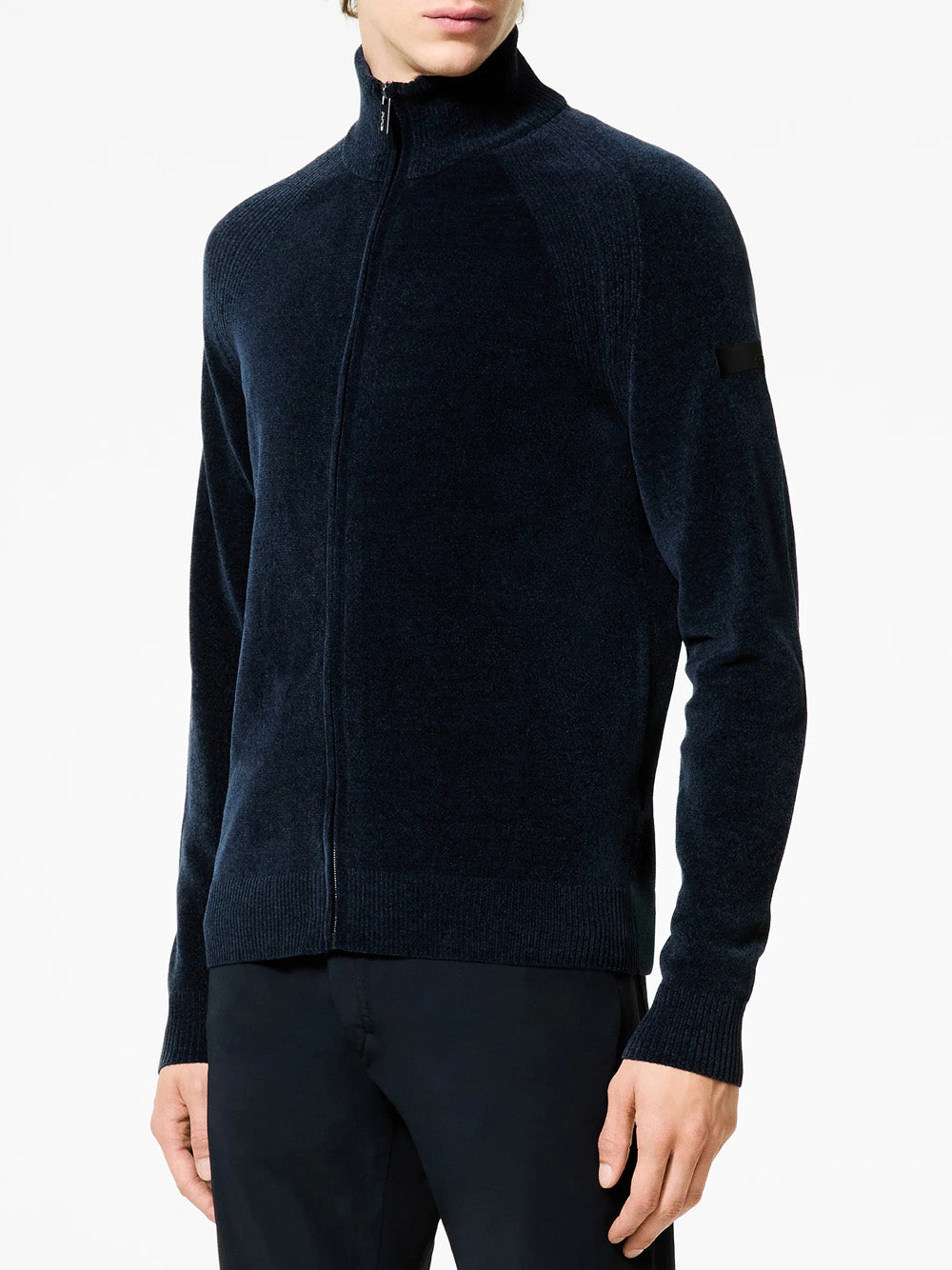 Felpa Zip Rrd Velvet da Uomo - Blu