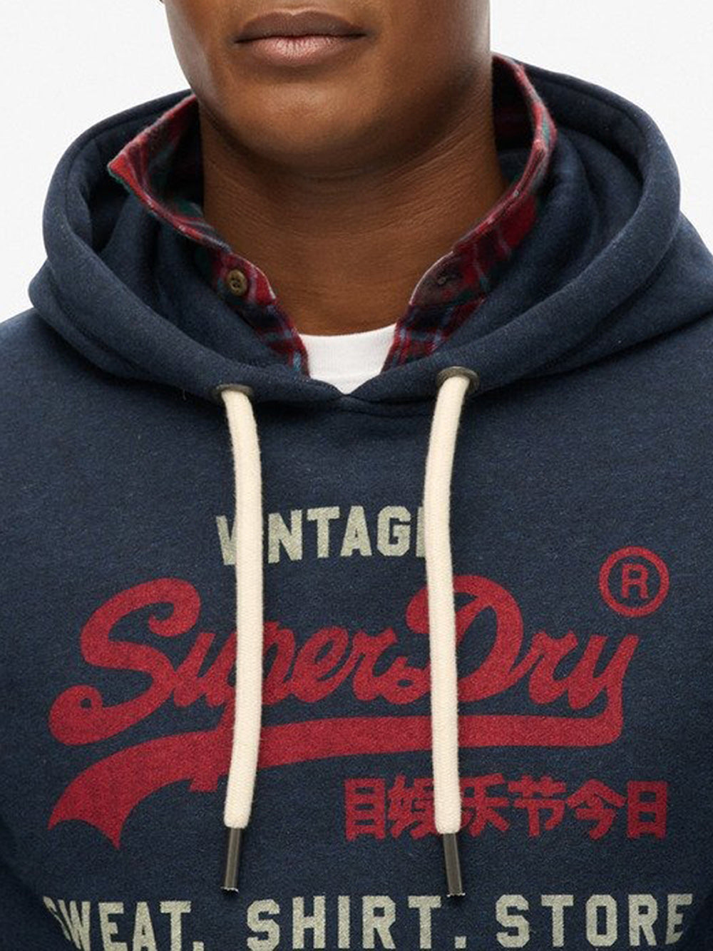 Felpa Cappuccio Superdry da Uomo - Blu