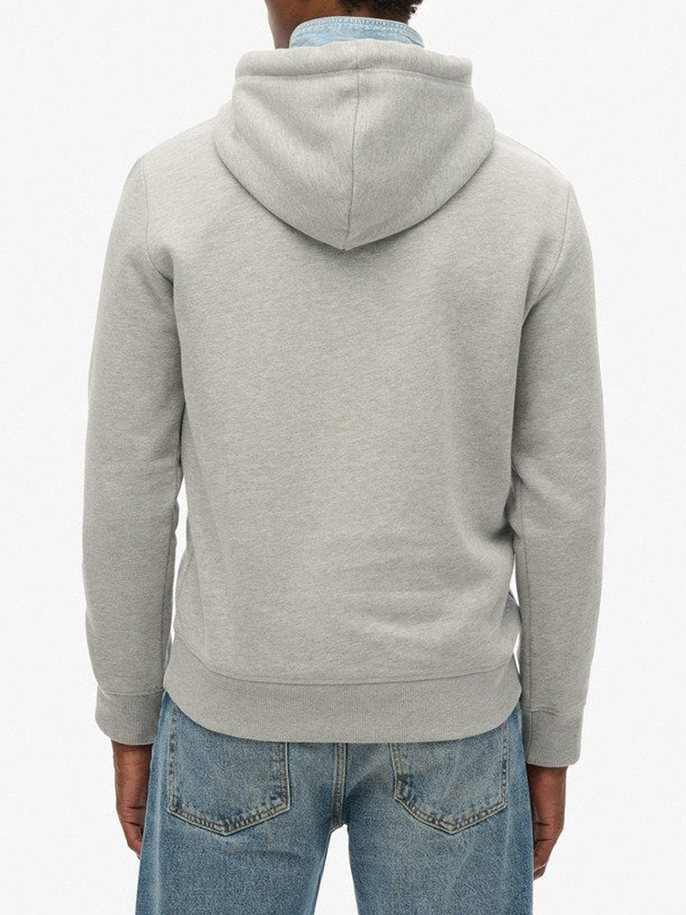 Felpa Cappuccio Superdry Heritage Relaxed da Uomo - Grigio
