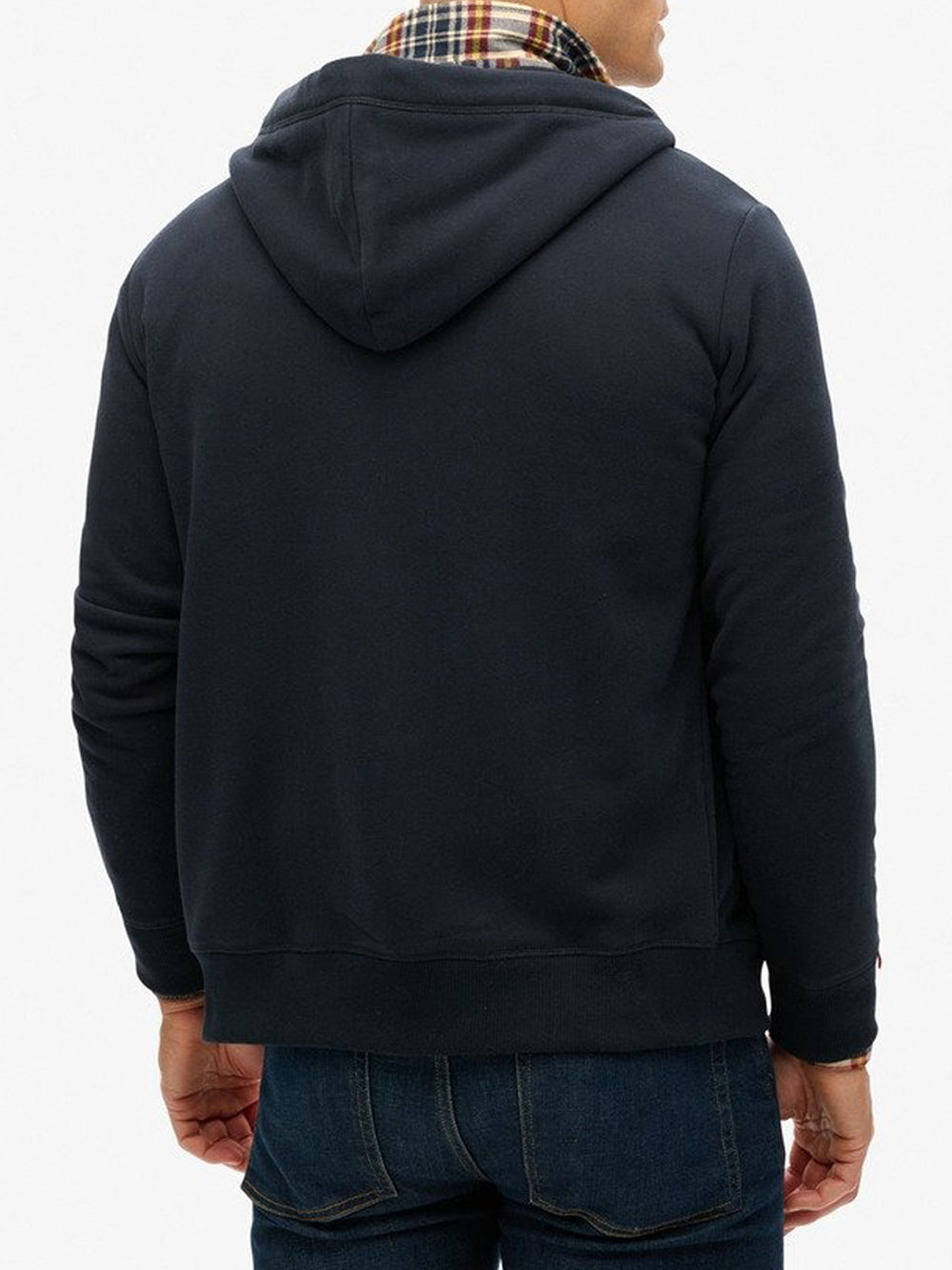 Felpa Zip Superdry Essential Logo da Uomo - Blu