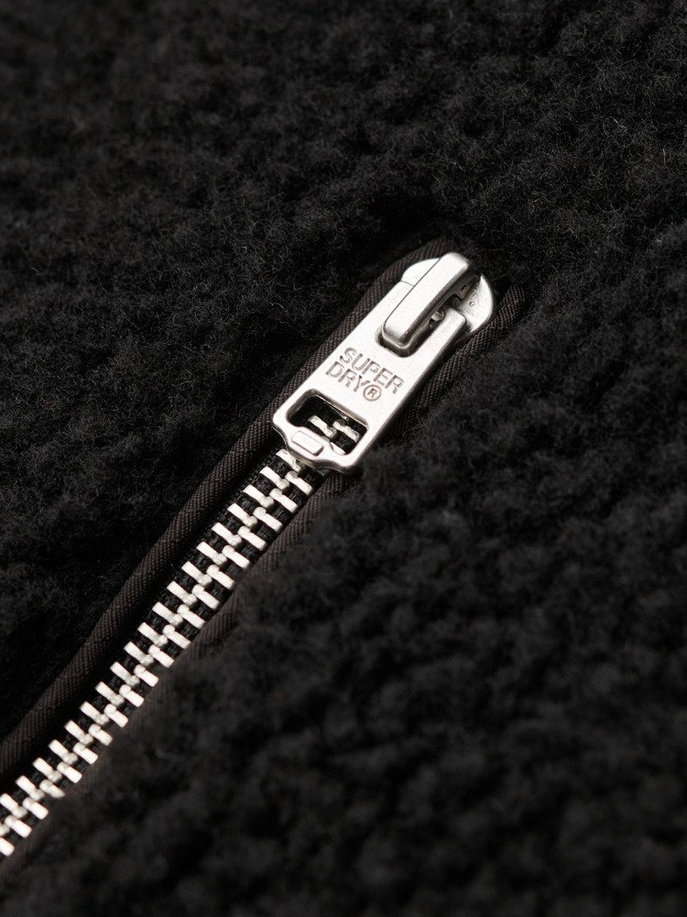 Felpa Zip Superdry Vintage Retro da Uomo - Nero