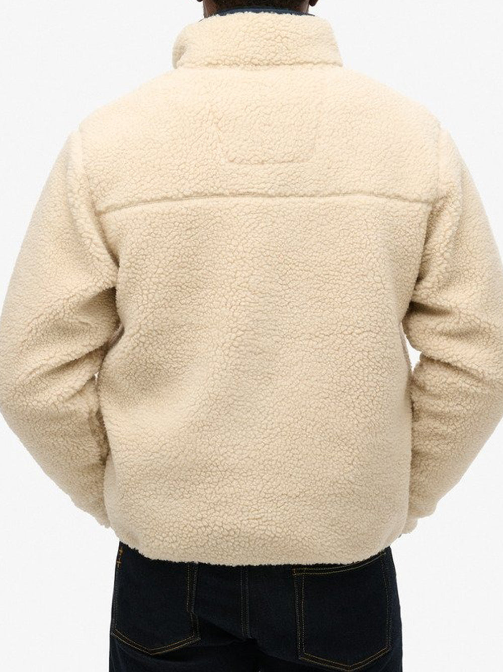 Felpa Zip Superdry Vintage Retro da Uomo - Beige