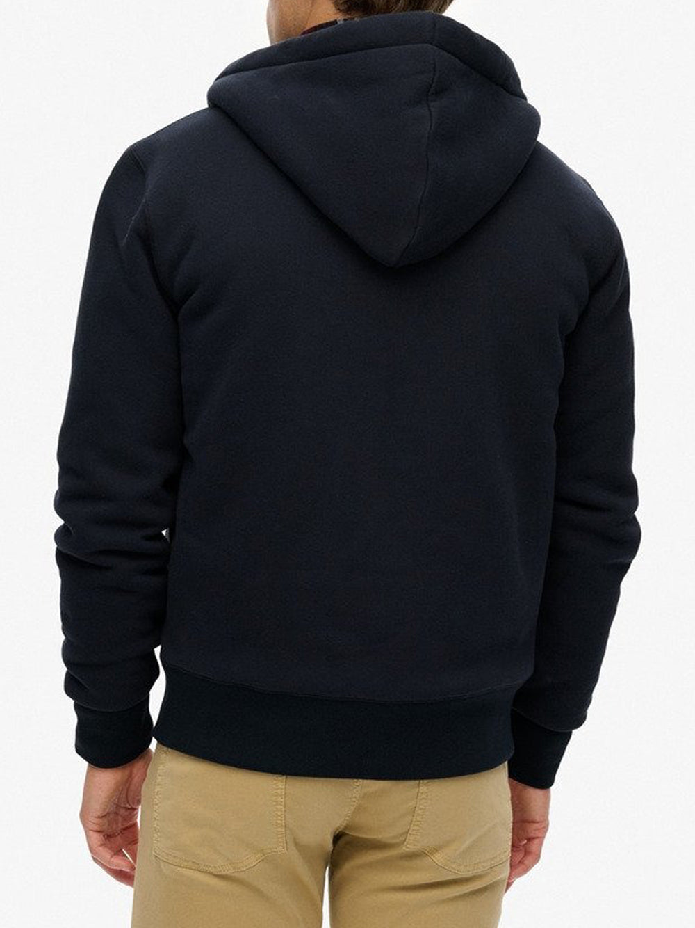Felpa Zip Superdry Borg Lined da Uomo - Blu