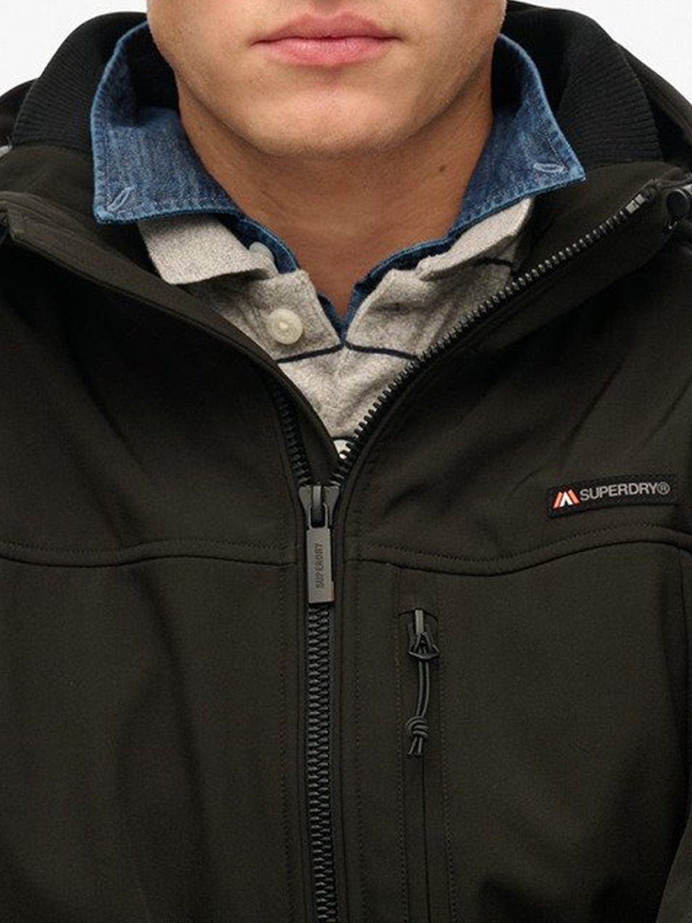 Giubbino Superdry Soft Shell Trekker da Uomo - Nero