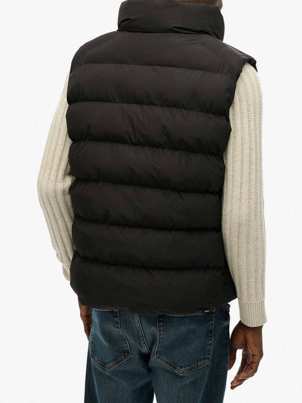Smanicato Superdry Sports Puffer da Uomo - Nero