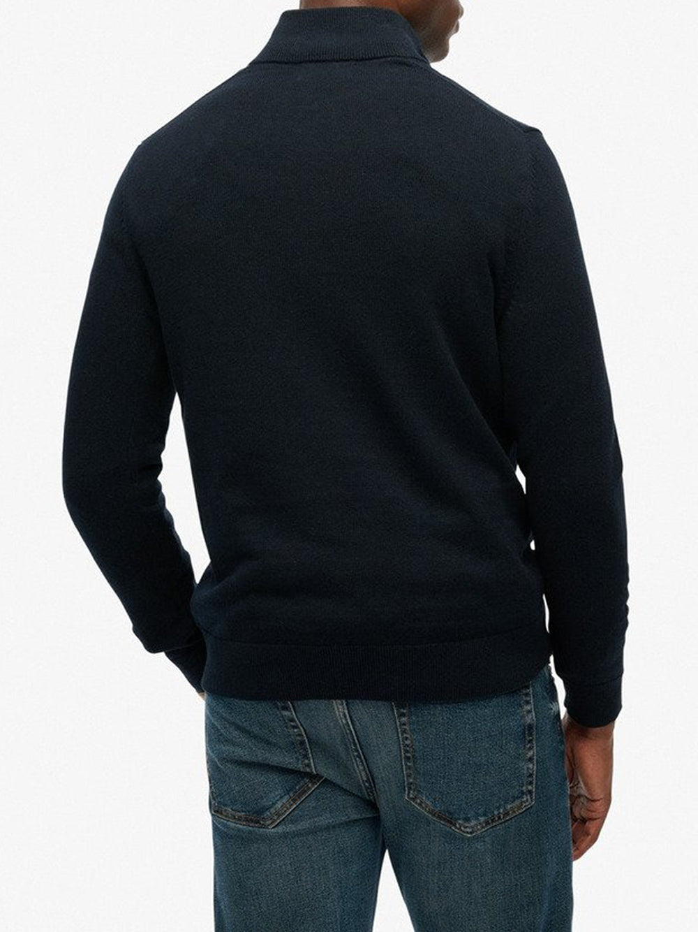 Maglione Superdry Half Zip da Uomo - Blu