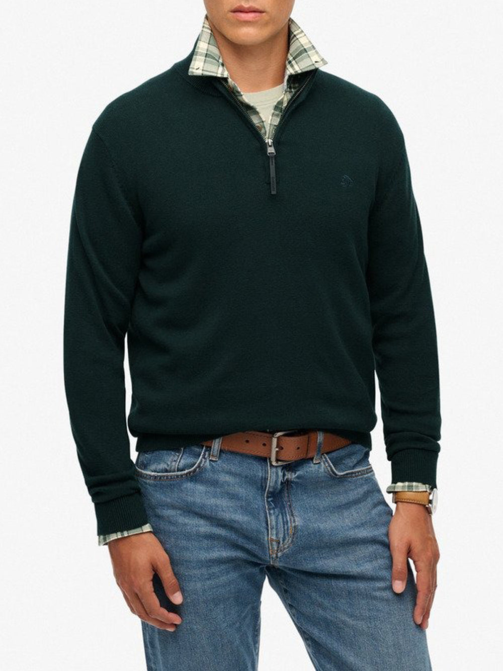 Pullover Superdry Essentials Cotton da Uomo - Verde