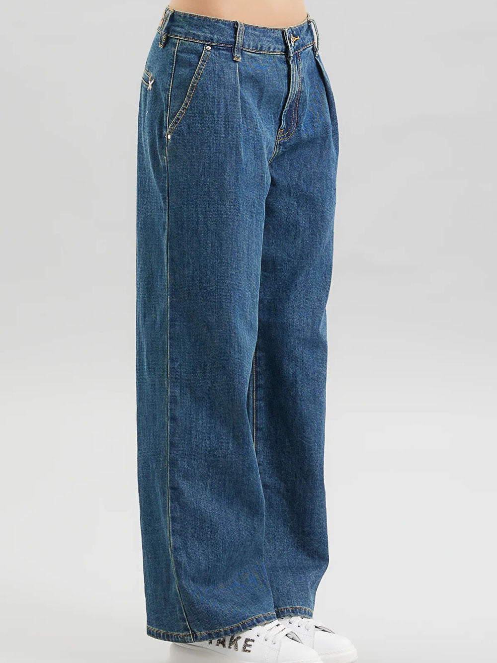 Jeans Wide Take Two Rosa da Donna - Denim