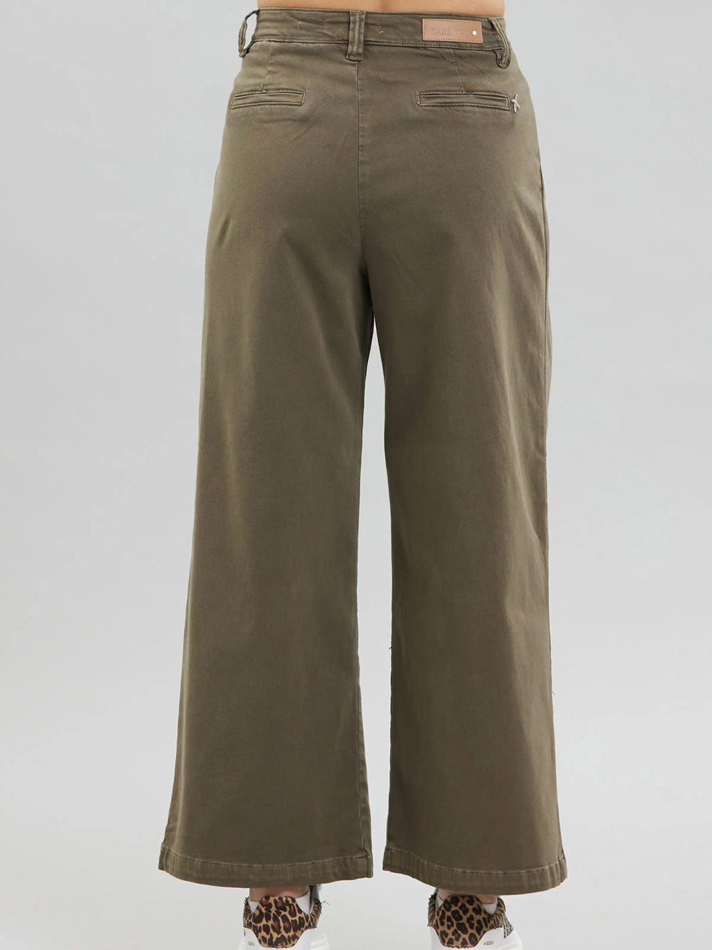 Jeans Wide Take Two Tini da Donna - Verde