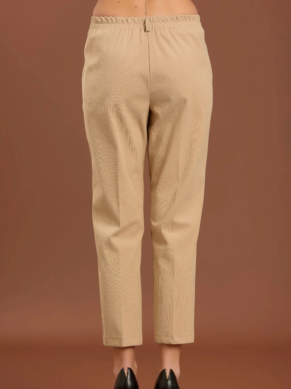 Tailleur Take Two in Velluto Stretto da Donna - Beige