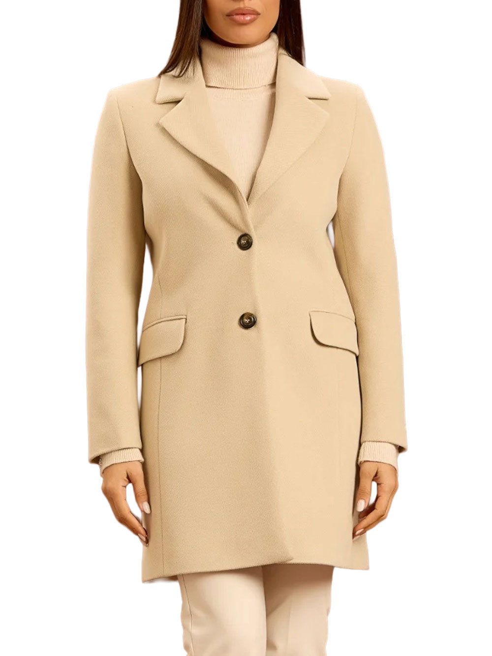 Cappotto Take Two Baronetto da Donna - Beige