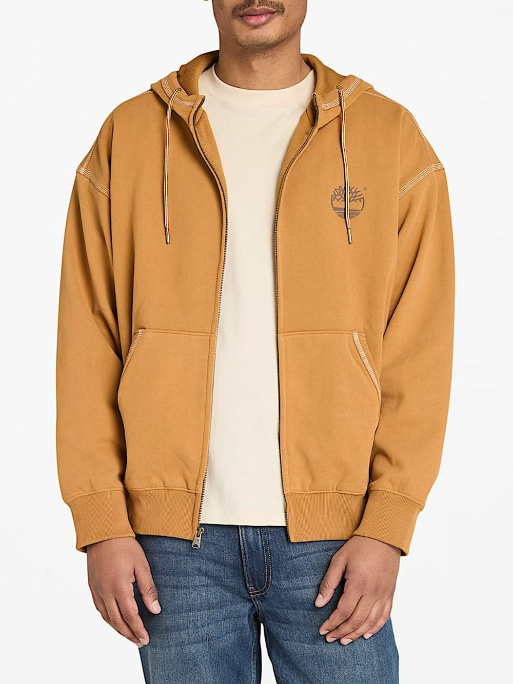 Felpa Zip Timberland da Uomo - Giallo