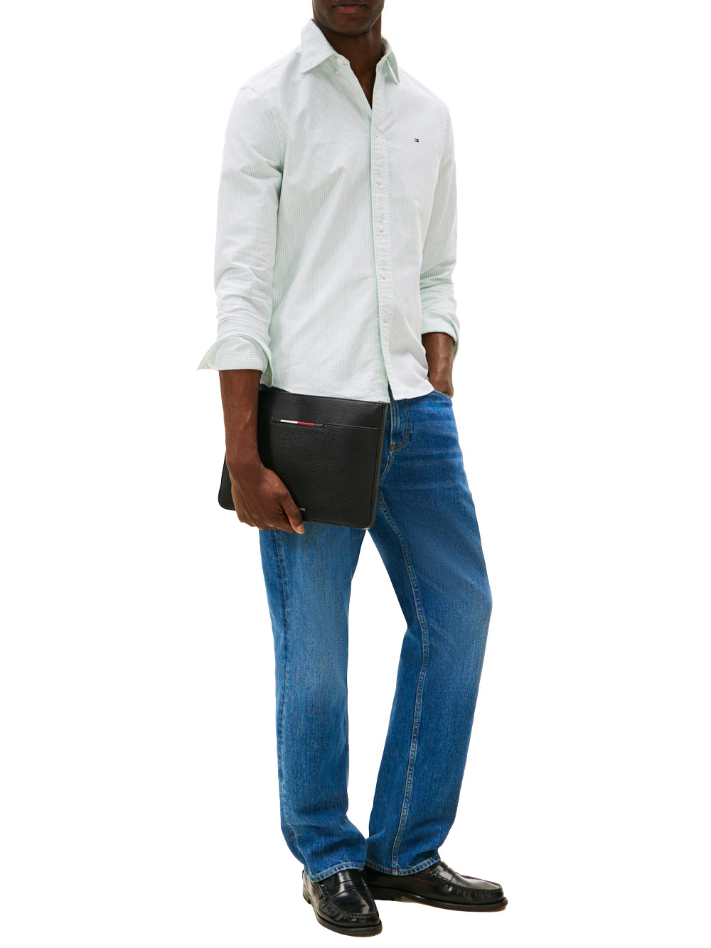 Tommy Hilfiger Borsa Pochette Uomo Mod. AM0AM13523 BDS Nero