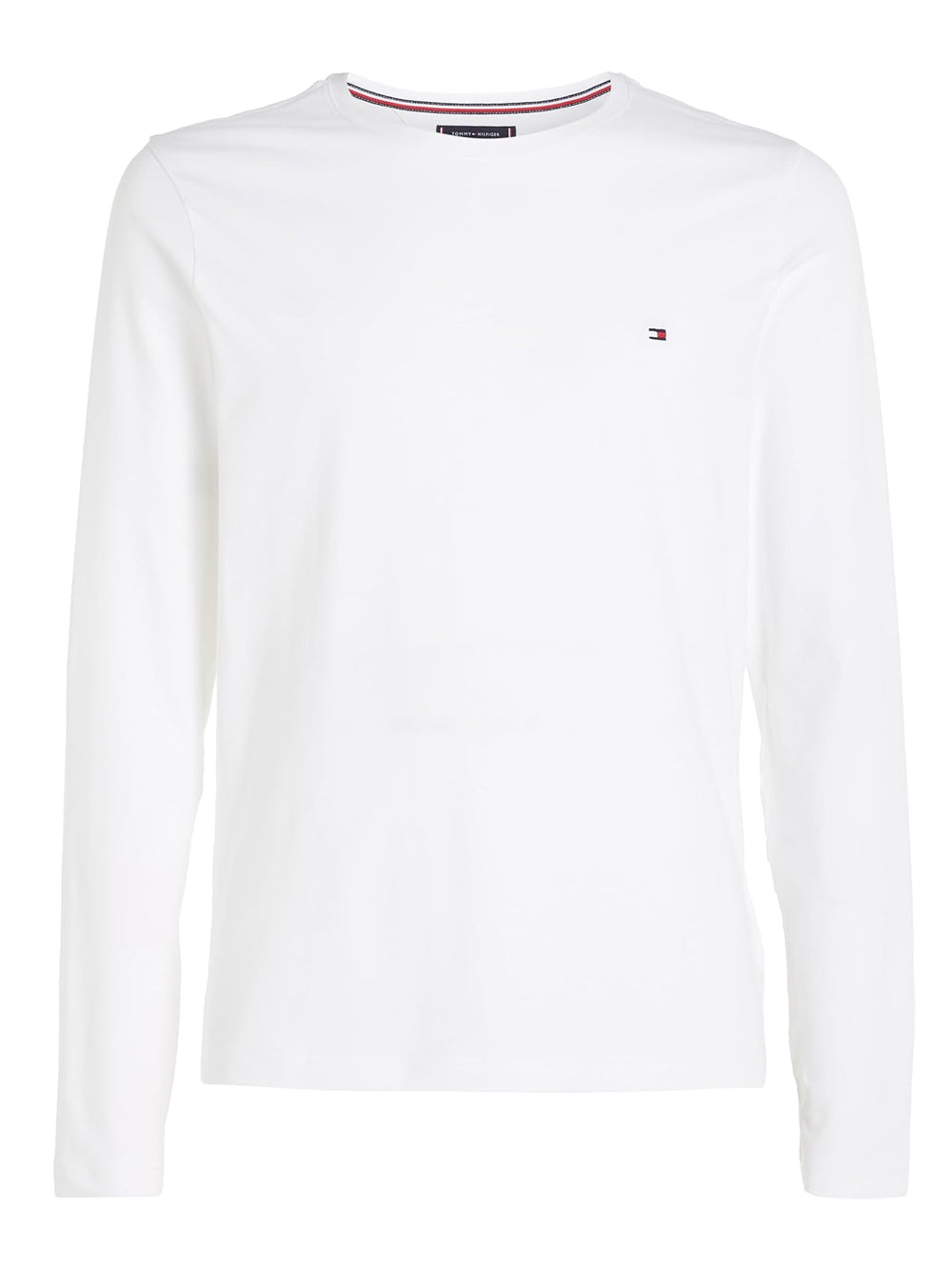 Tommy Hilfiger T-shitr Manica Lunga Uomo Mod. MW0MW10804 YBR Bianco