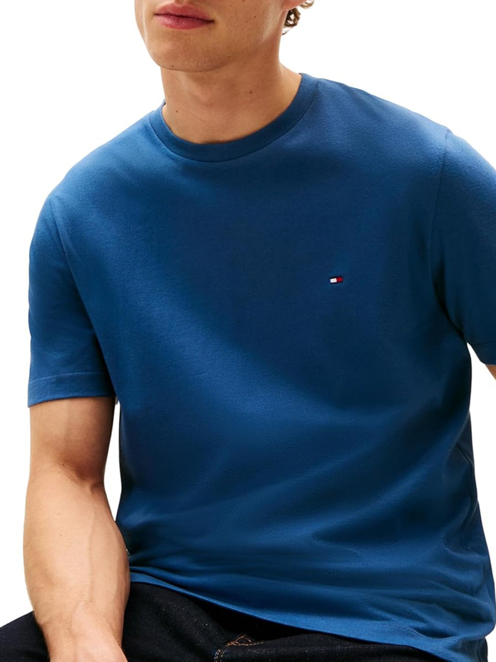 Tommy Hilfiger T-shirt Uomo Mod. MW0MW39995 DBZ Denim Blu