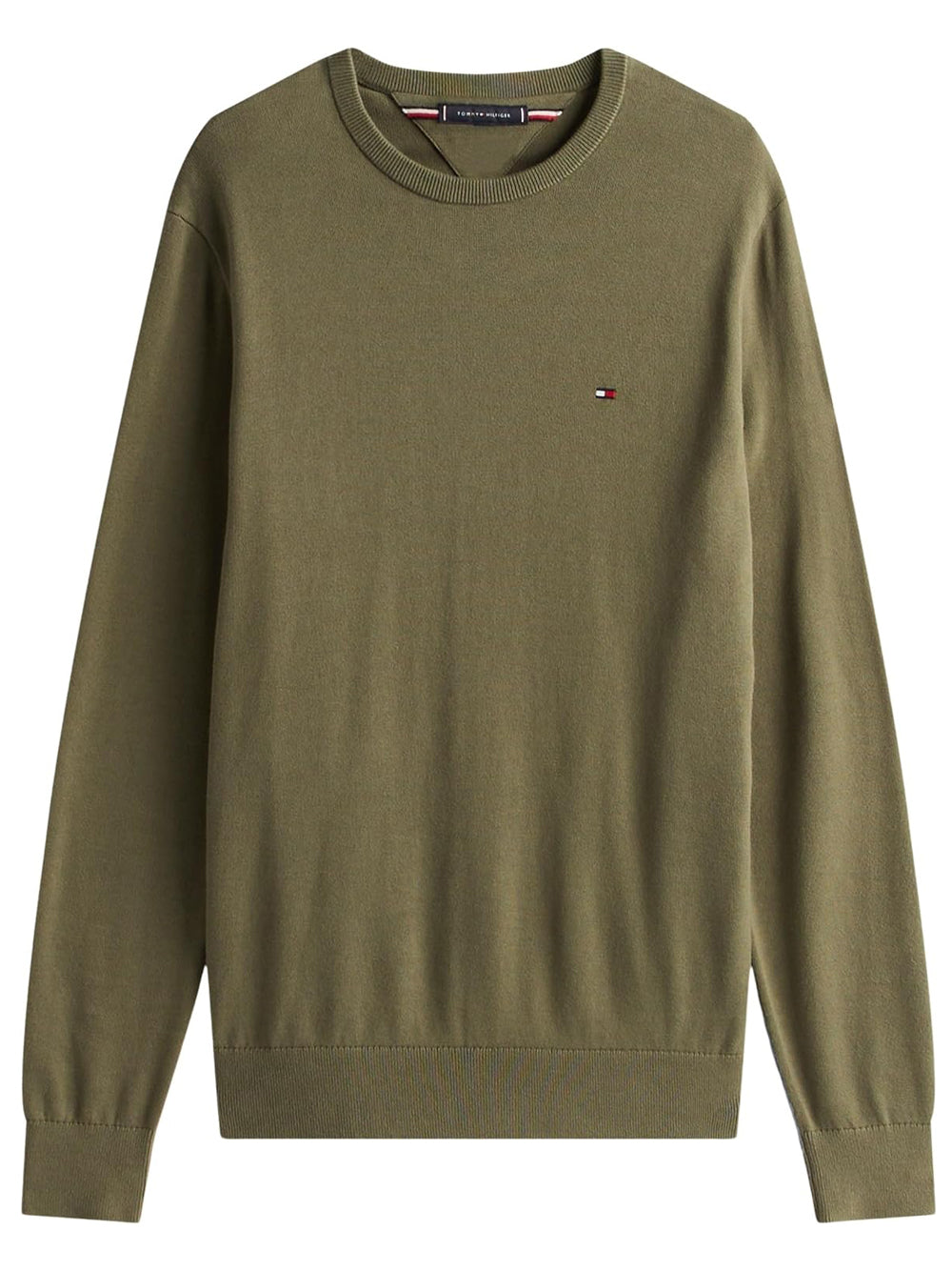 Tommy Hilfiger Pullover Uomo Mod. MW0MW39999 PLI Militare Verde
