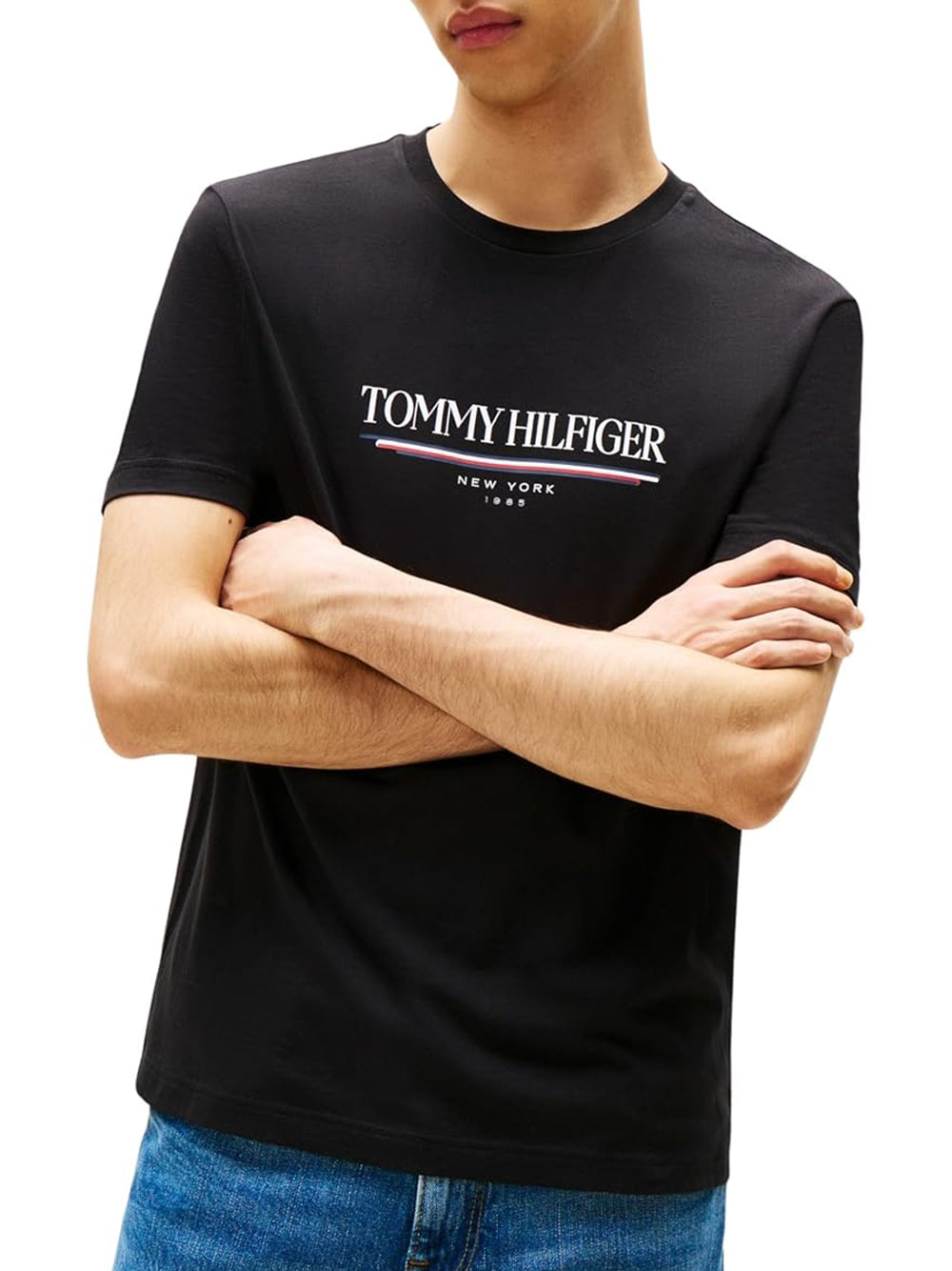 Tommy Hilfiger T-shirt Uomo Mod. MW0MW40324 BDS Black Nero