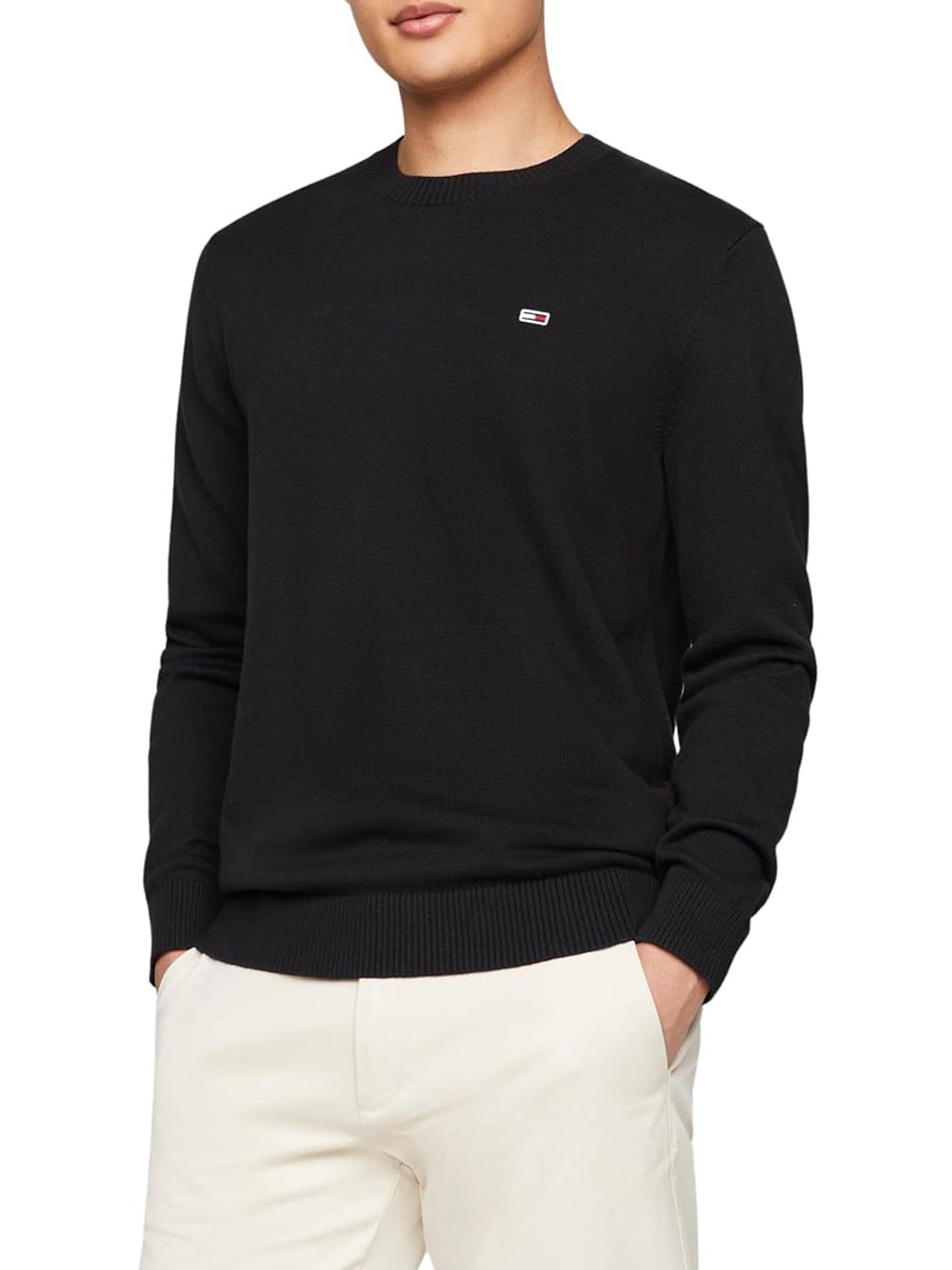 Tommy Hilfiger Tommy Hilfiger Maglione Girocollo Uomo Mod. DM0DM18895 BDS BLACK Nero