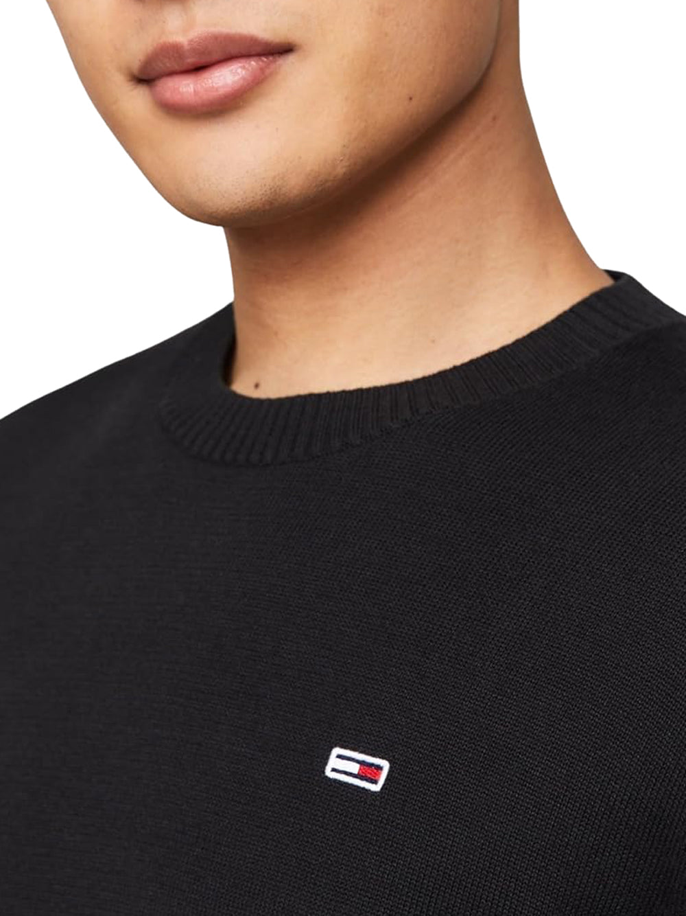 Tommy Hilfiger Tommy Hilfiger Maglione Girocollo Uomo Mod. DM0DM18895 BDS BLACK Nero