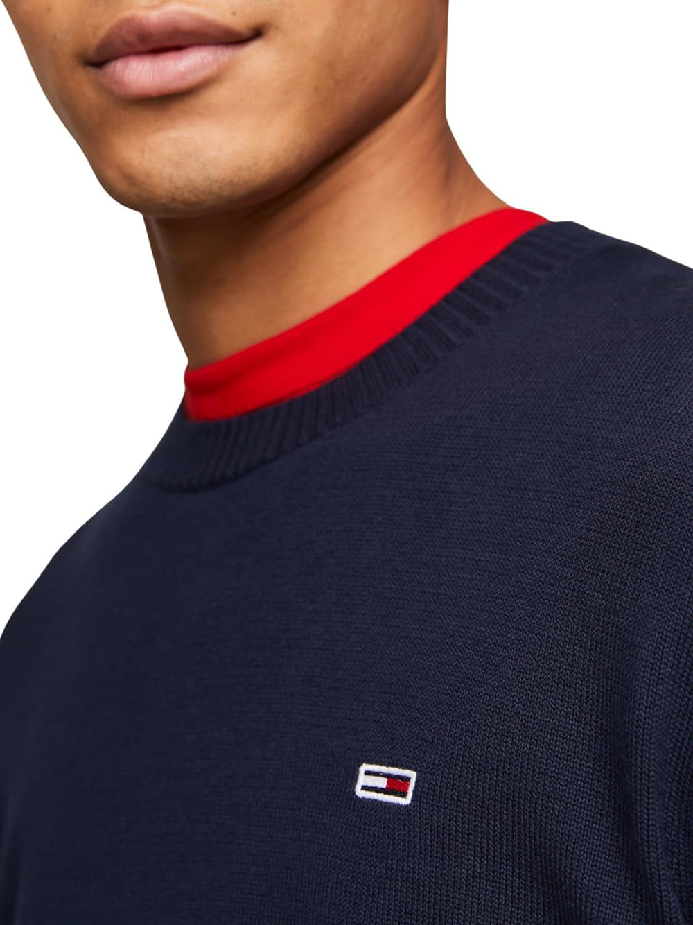 Tommy Hilfiger Tommy Hilfiger Maglione Girocollo Uomo Mod. DM0DM18895 C1G Blu