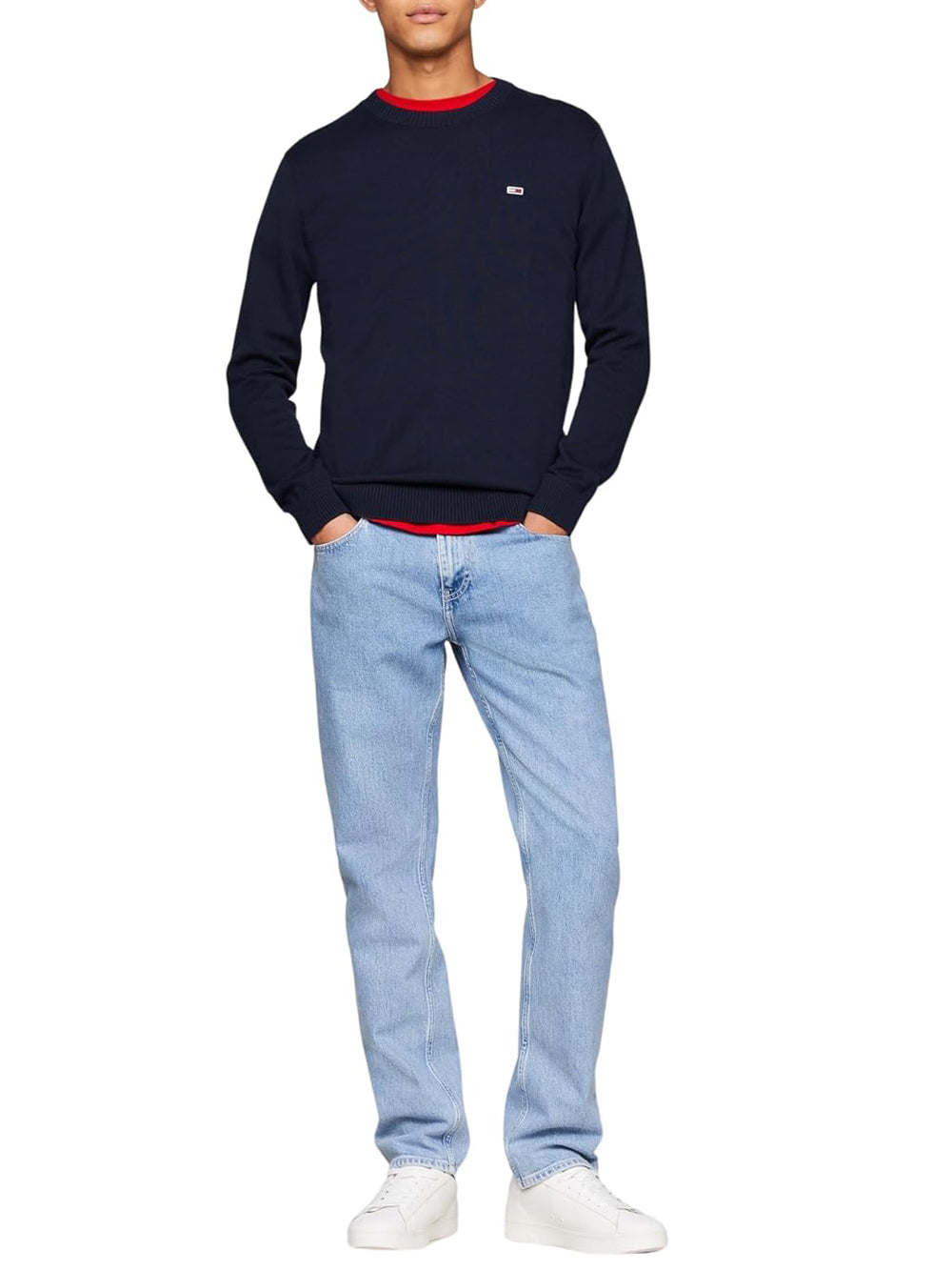 Tommy Hilfiger Tommy Hilfiger Maglione Girocollo Uomo Mod. DM0DM18895 C1G Blu