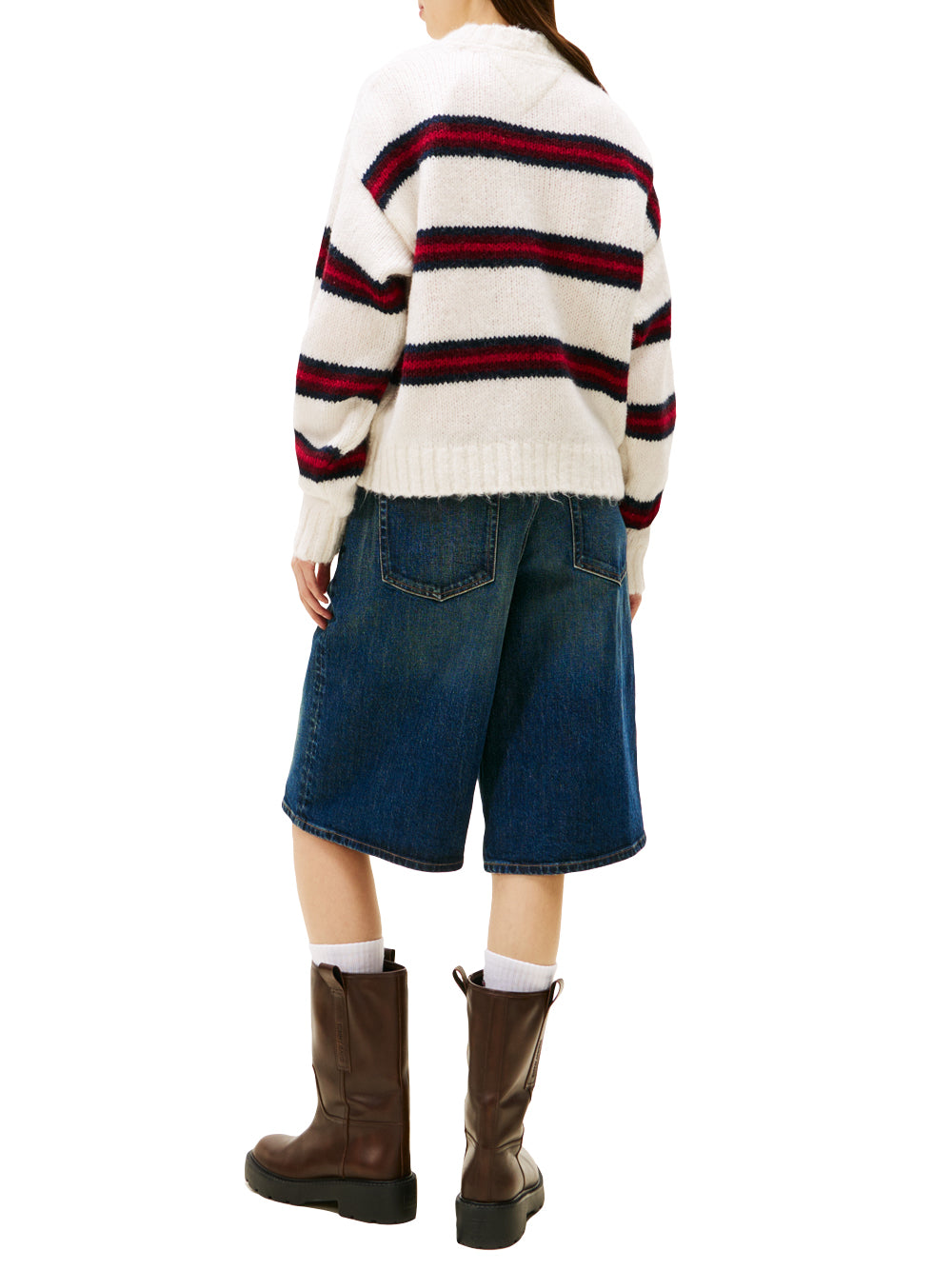 Tommy Hilfiger Tommy Hilfiger Maglia Donna Mod. DW0DW21679 RIGA YBH Panna Avorio