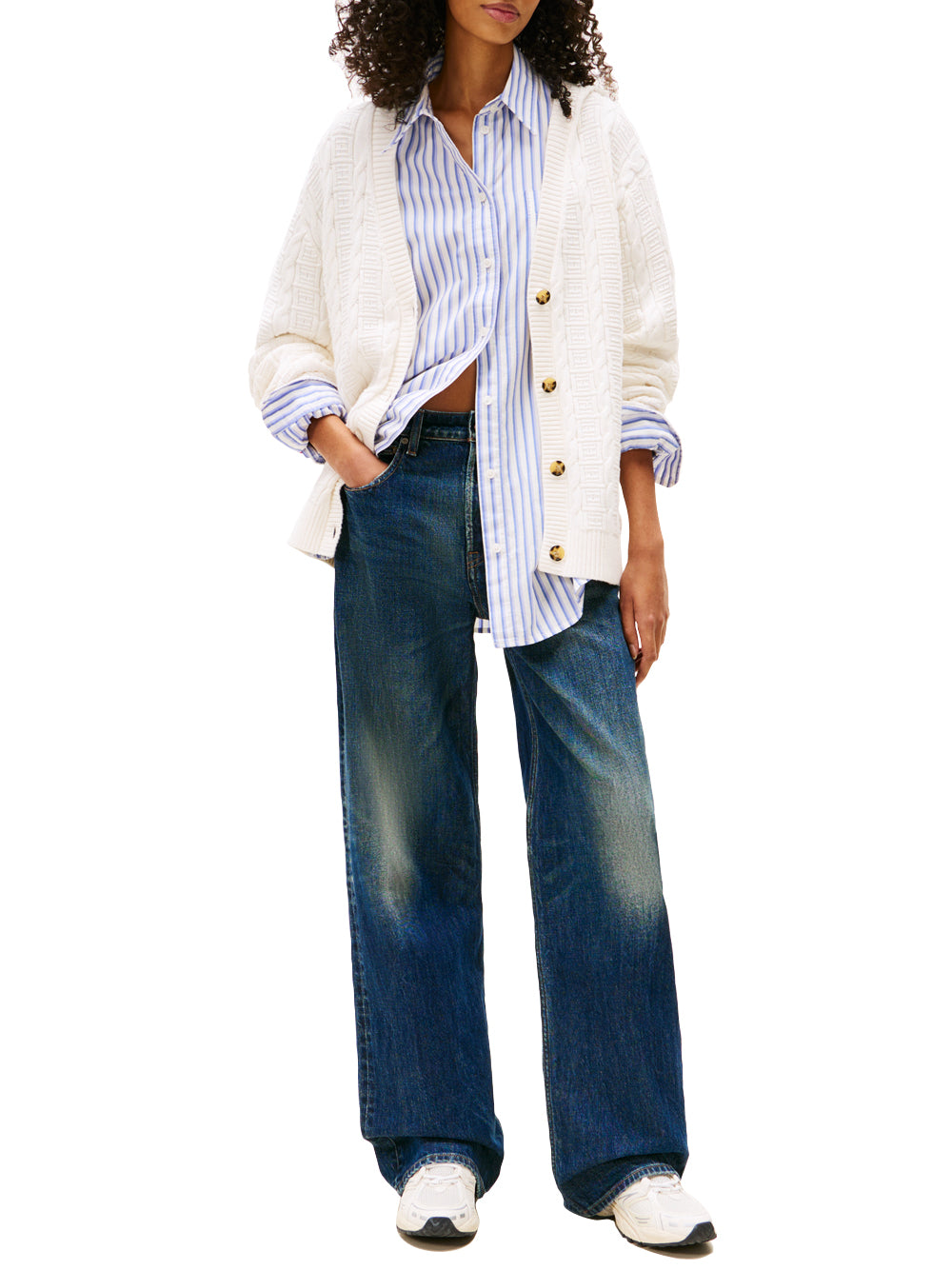 Tommy Hilfiger Tommy Hilfiger Cardigan Donna Mod. DW0DW21681 YBH Panna Avorio
