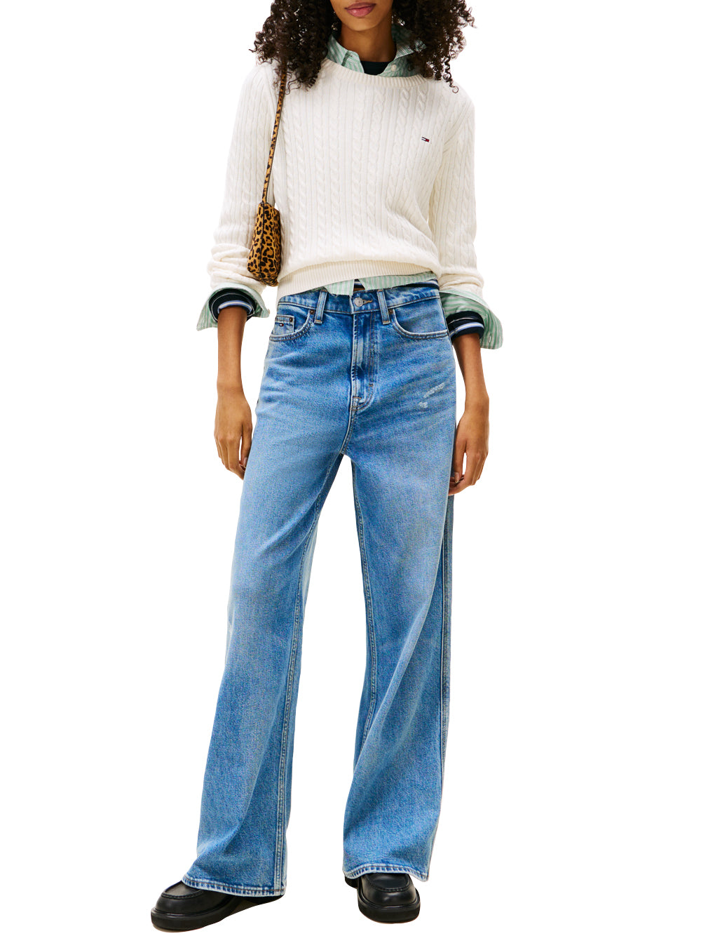 Tommy Hilfiger Tommy Hilfiger Maglia Donna Mod. DW0DW22165 YBH Panna Avorio