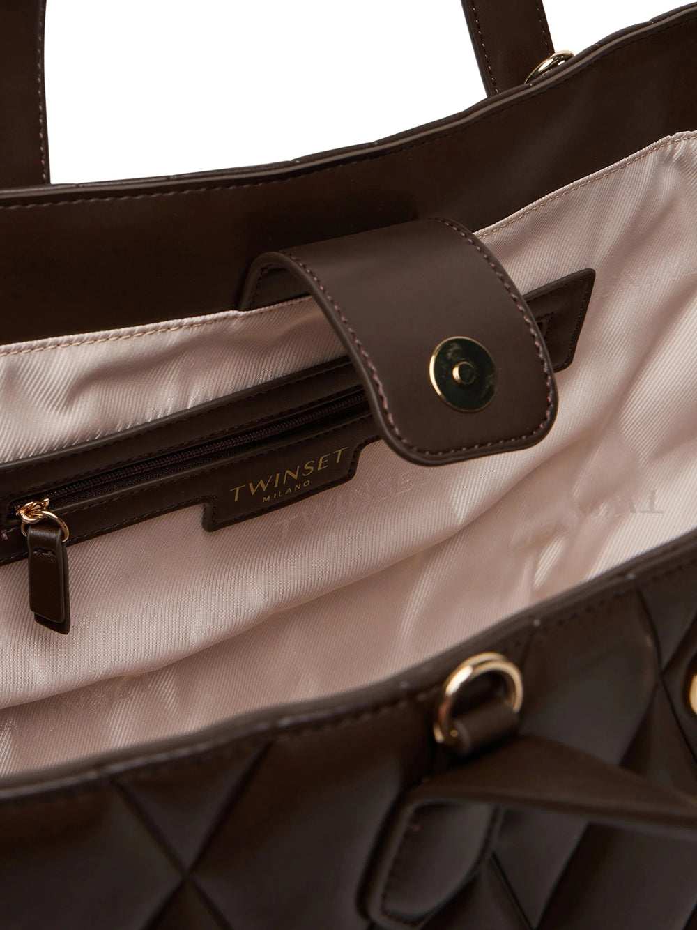 Borsa Shopper Twin Set da Donna - Marrone