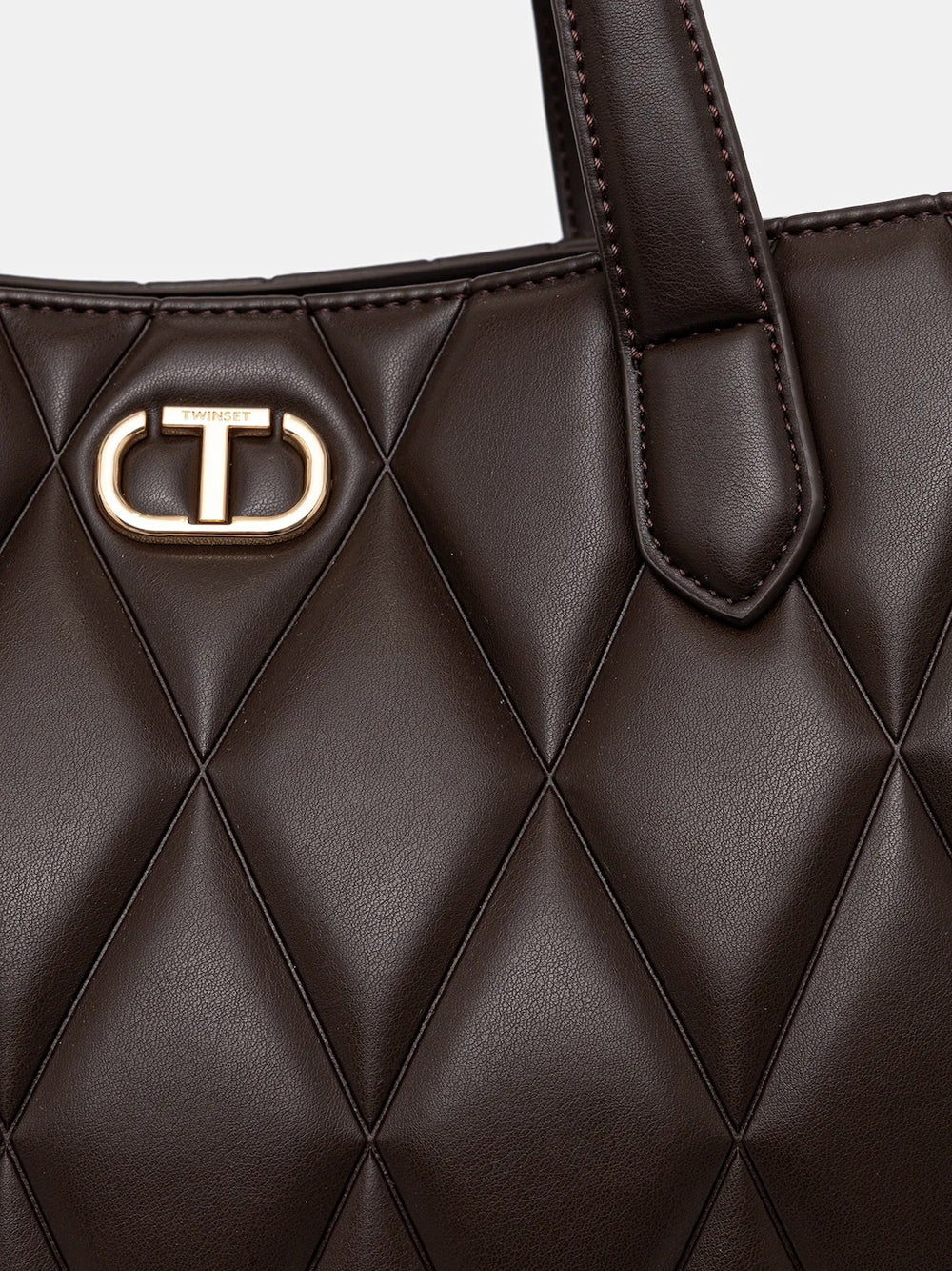 Borsa Shopper Twin Set da Donna - Marrone