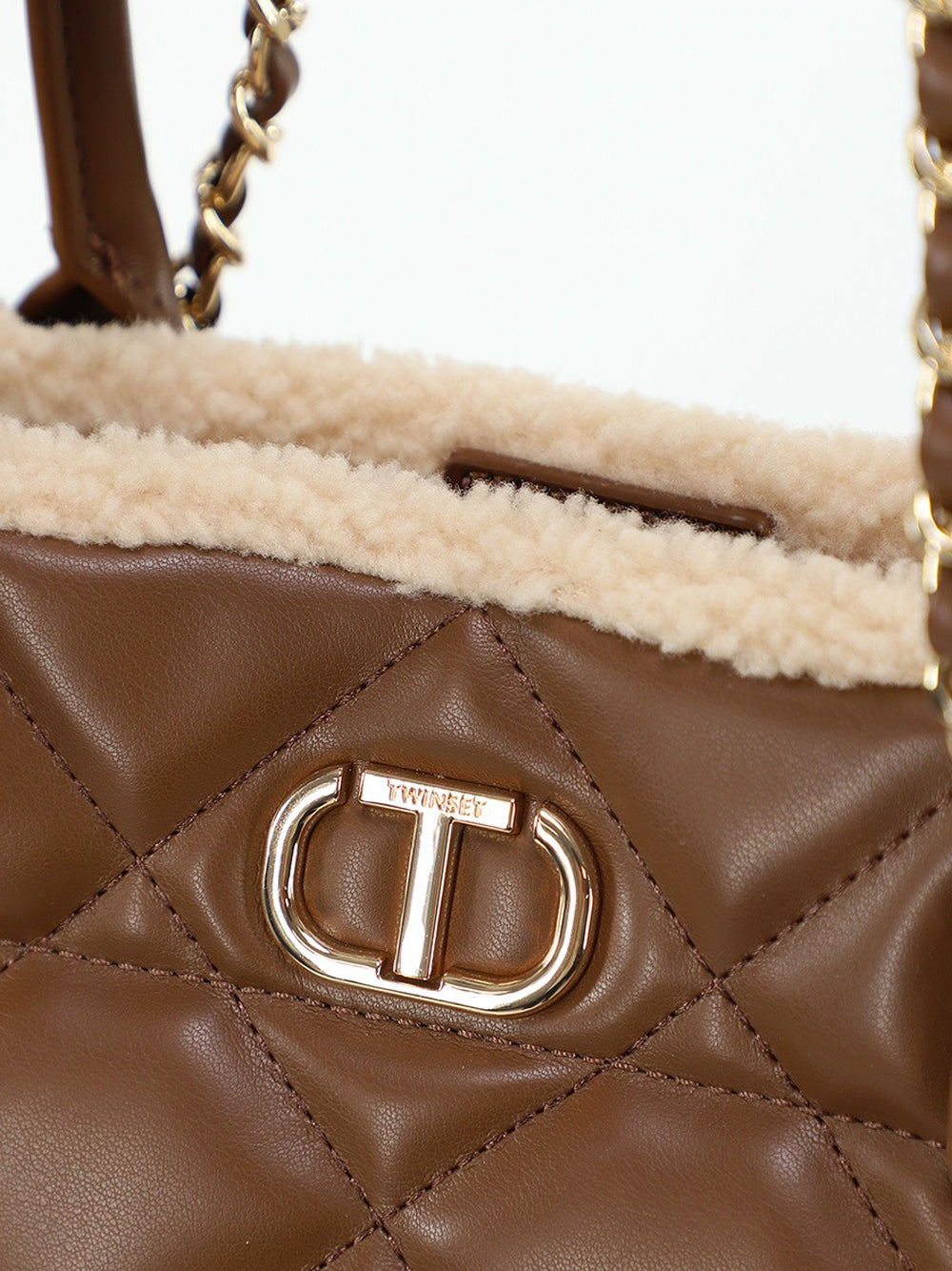 Borsa Shopper Twin Set da Donna - Marrone