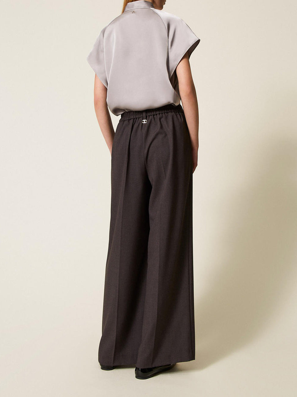 Pantalone Palazzo Twin Set da Donna - Grigio