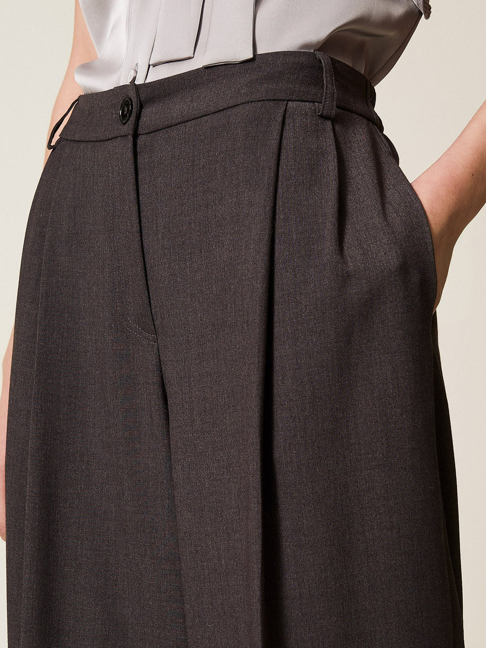 Pantalone Palazzo Twin Set da Donna - Grigio