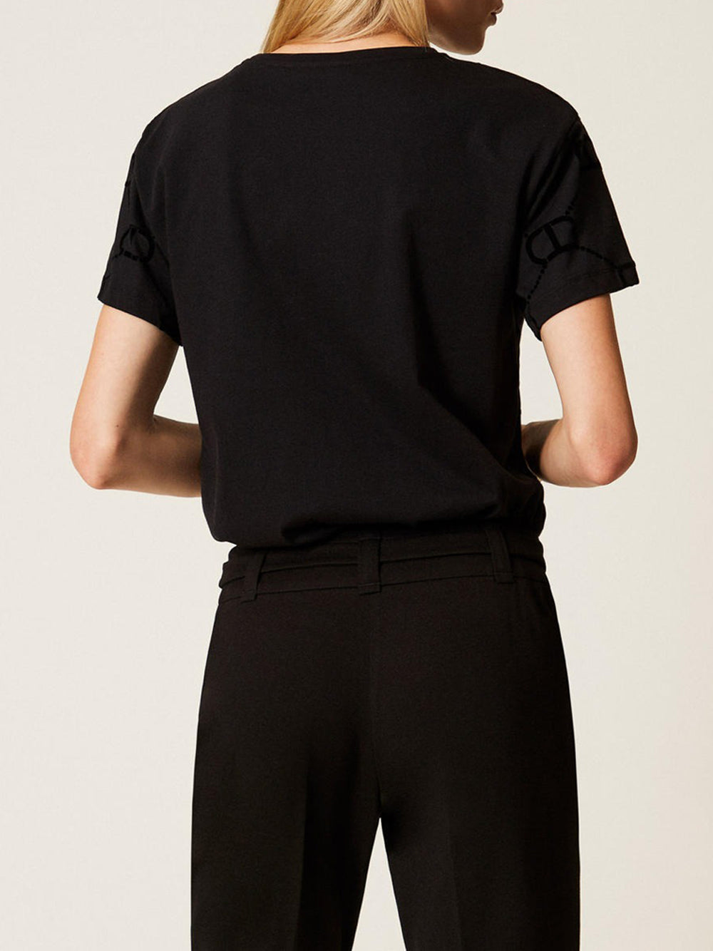 T-shirt Twin Set da Donna - Nero