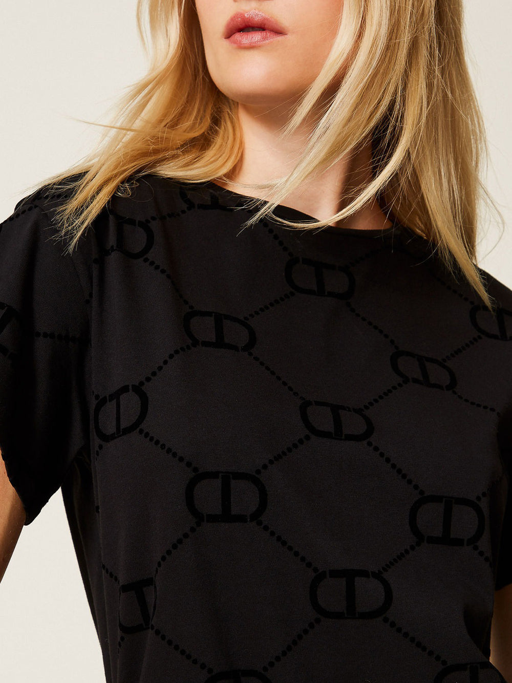 T-shirt Twin Set da Donna - Nero