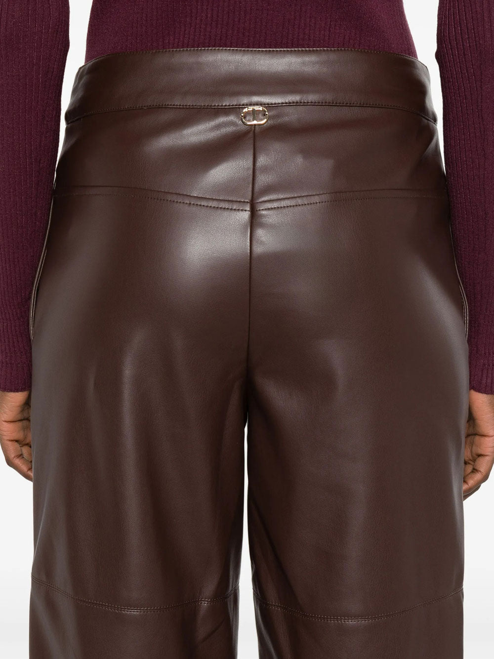 Pantalone Carrot Twin Set da Donna - Marrone