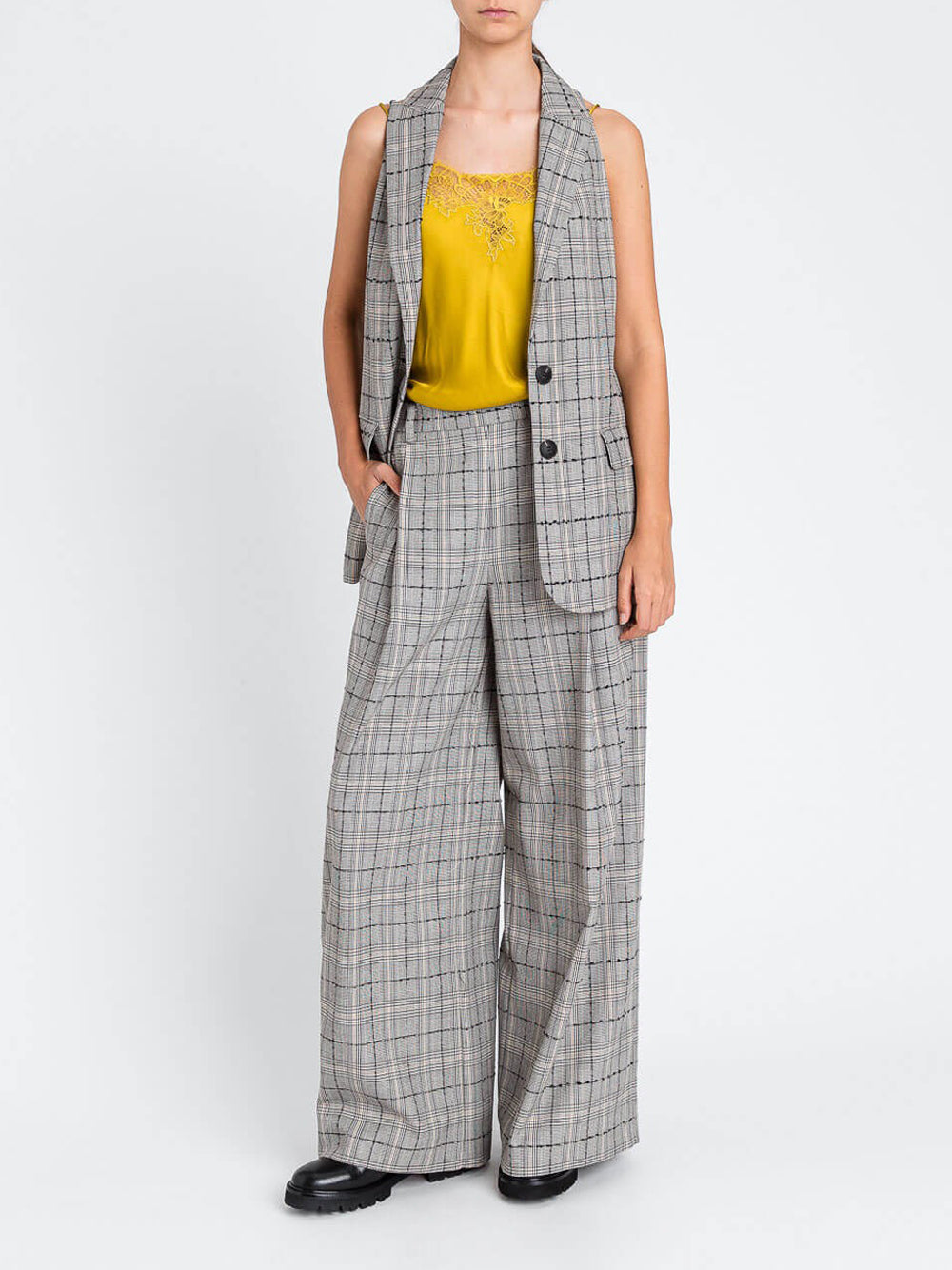 Pantalone Palazzo Twin Set da Donna - Grigio