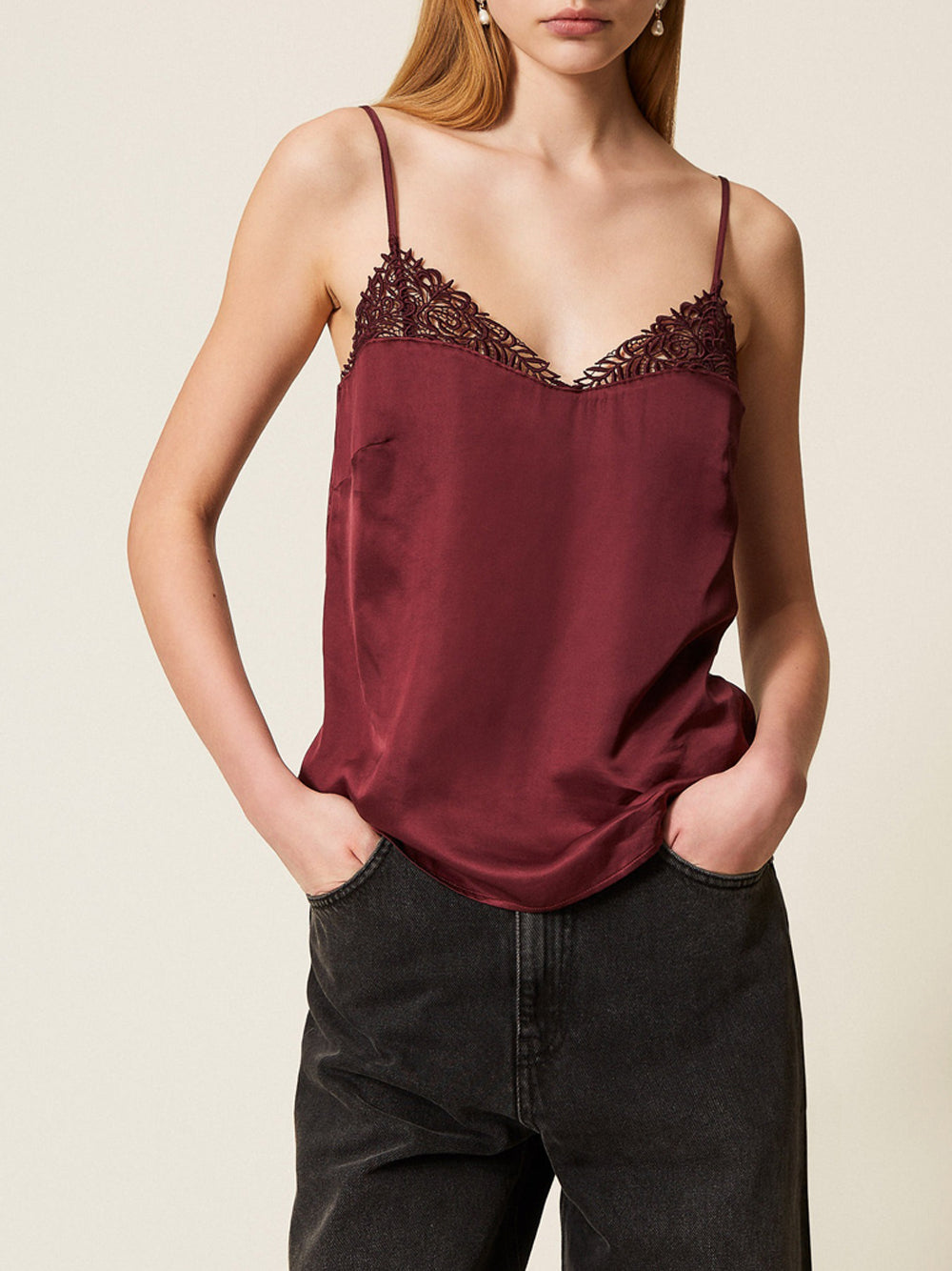 Top Twin Set da Donna - Bordeaux