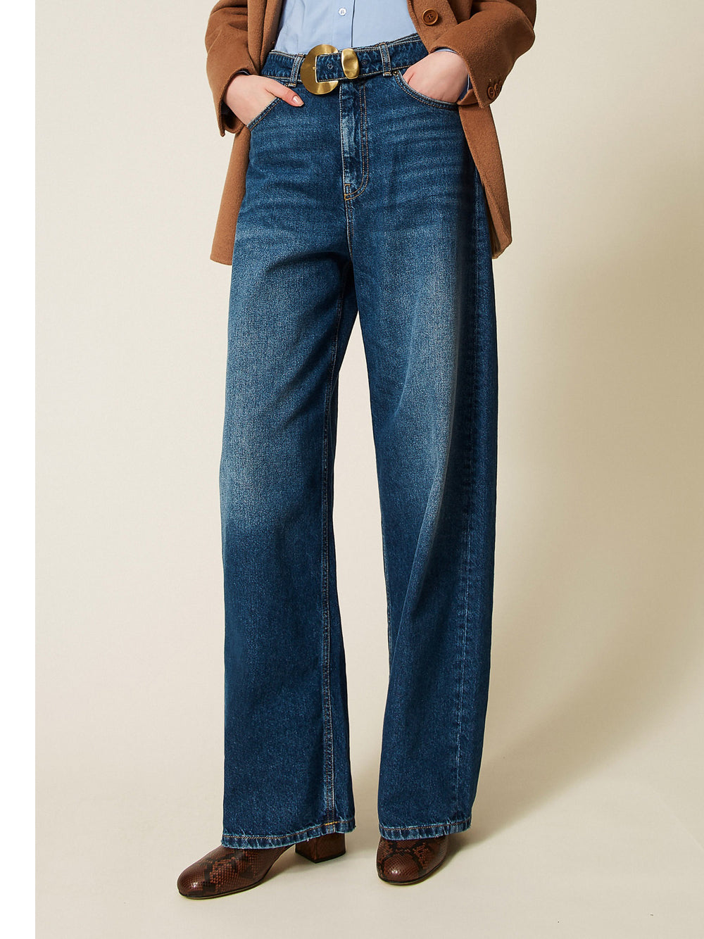 Jeans a Palazzo Twin Set da Donna - Denim