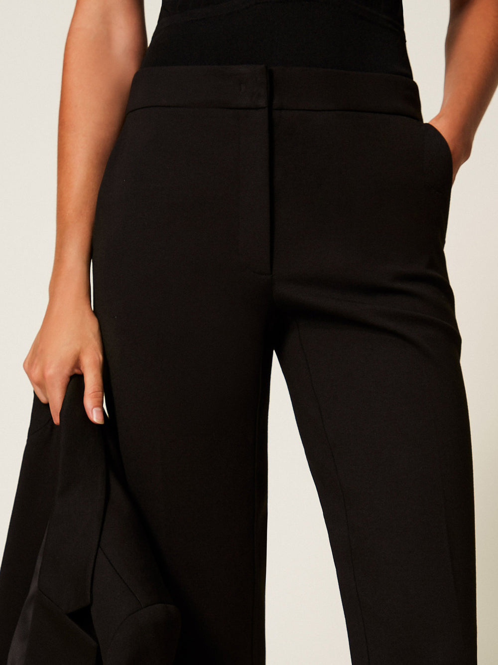 Pantalone Slim Twin Set da Donna - Nero