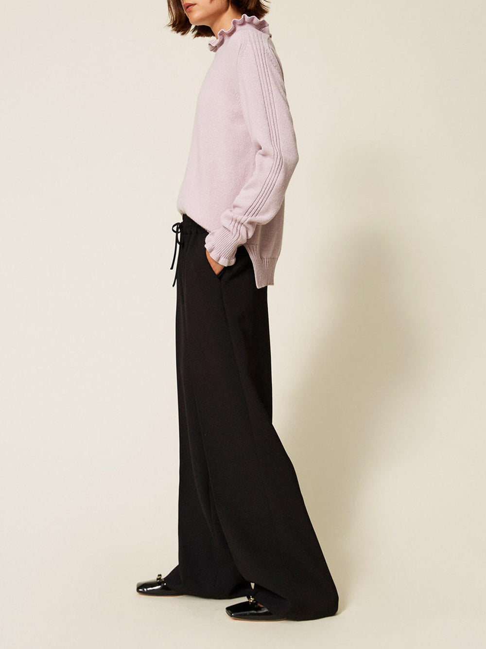 Pantalone Jogger Twin Set da Donna - Nero