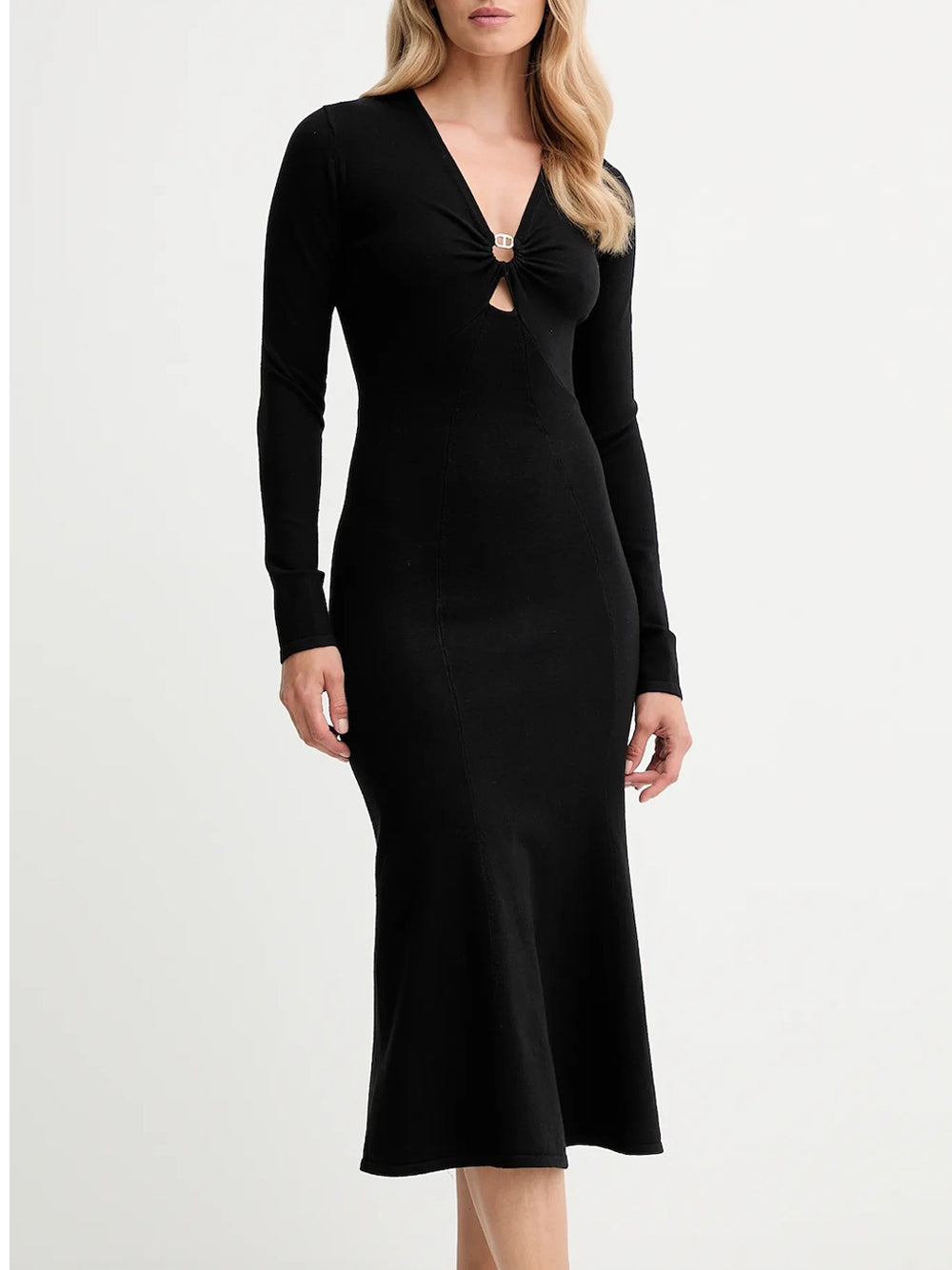 Vestito Longuette Twin Set da Donna - Nero