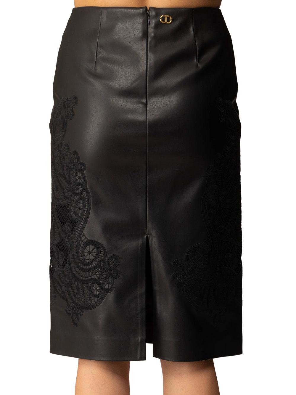 Gonna Midi Twin Set da Donna - Nero