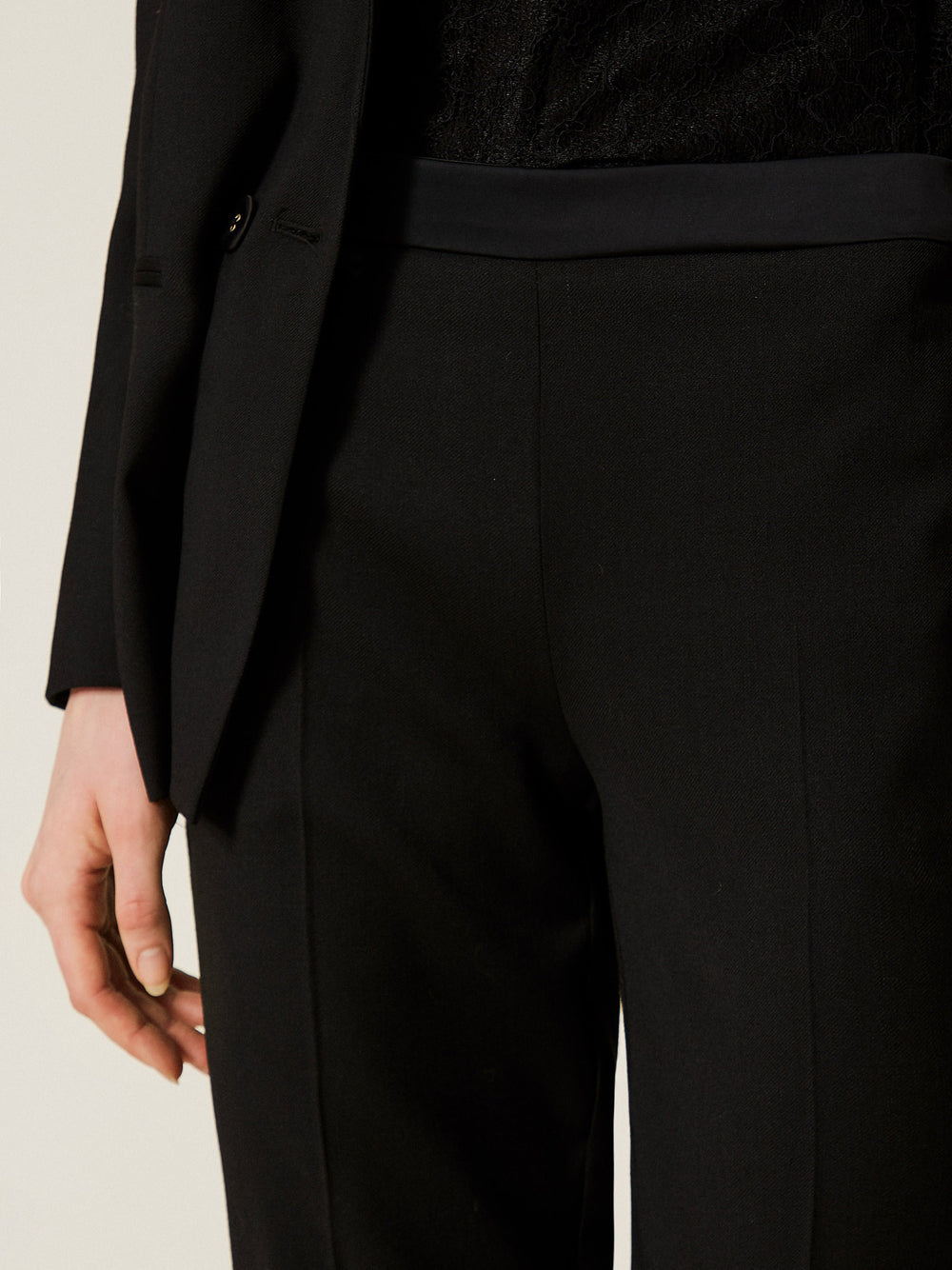 Pantalone Zampa Twin Set da Donna - Nero