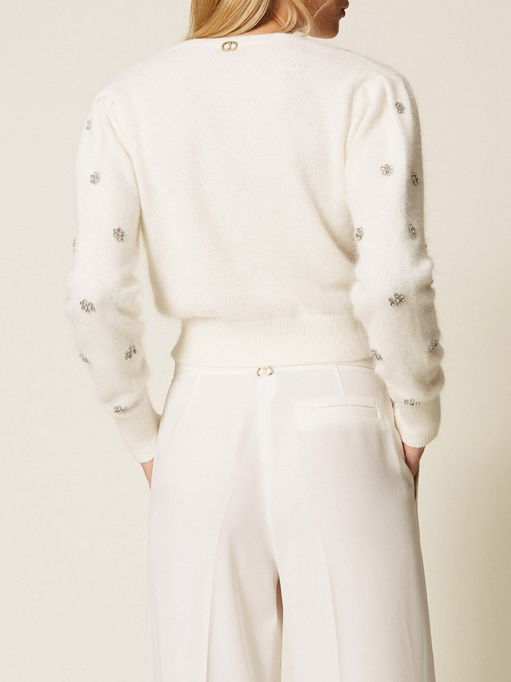 Cardigan Twin Set da Donna - Bianco